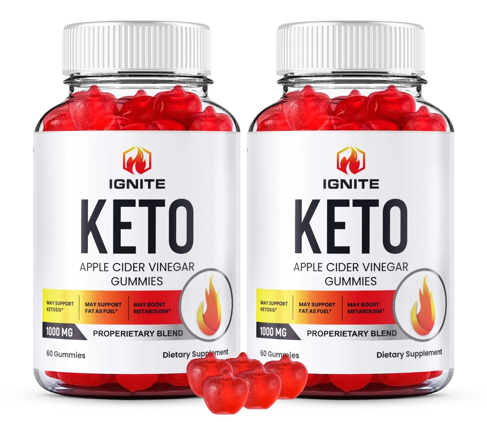 (2 pack )Ignite Keto Gummies - Ignite Keto Acv Gummies for Weight Loss -120 Ct