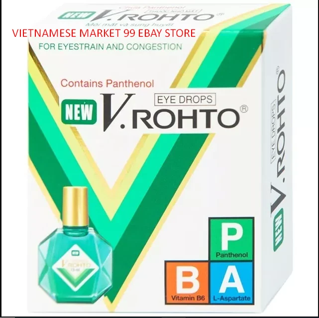 4x V Rohto Eye Drops 13Ml For Eyestrain, Congestion, Mentholatum