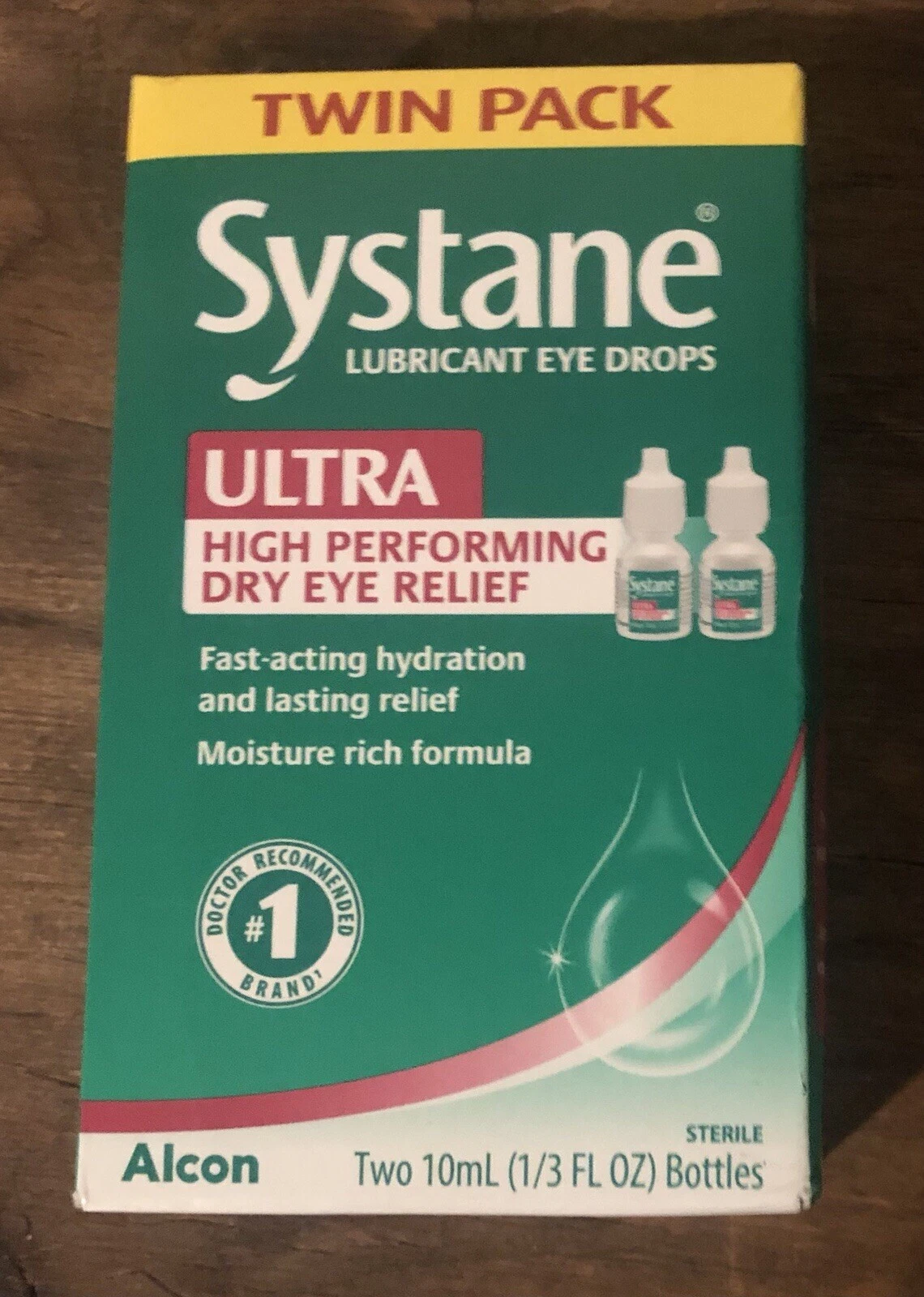 Systane Ultra Lubricant Dry Eye Drops Fast Relief Twin Pack EXP 10/2027 NEW
