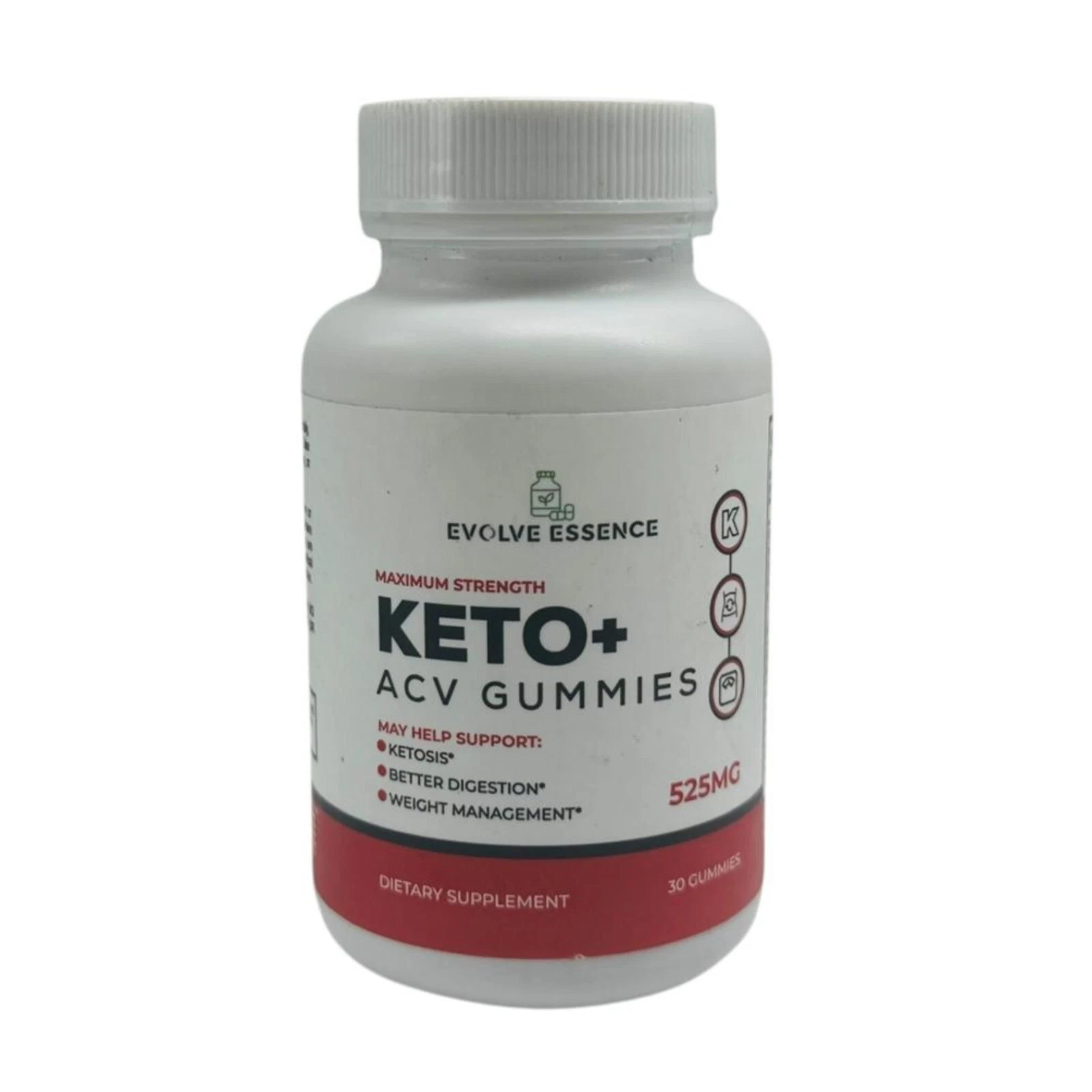 Evolve Essence Keto ACV Gummies 30ct Apple Cider Vinegar Weight Loss USA 04/26