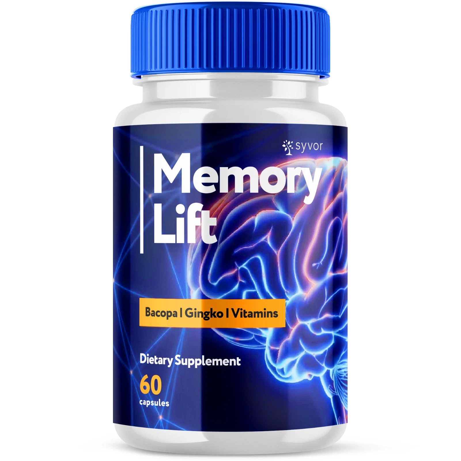 Memory Lift Brain Maximum Support Supplement Pills Advanced Formula 60 Capsules