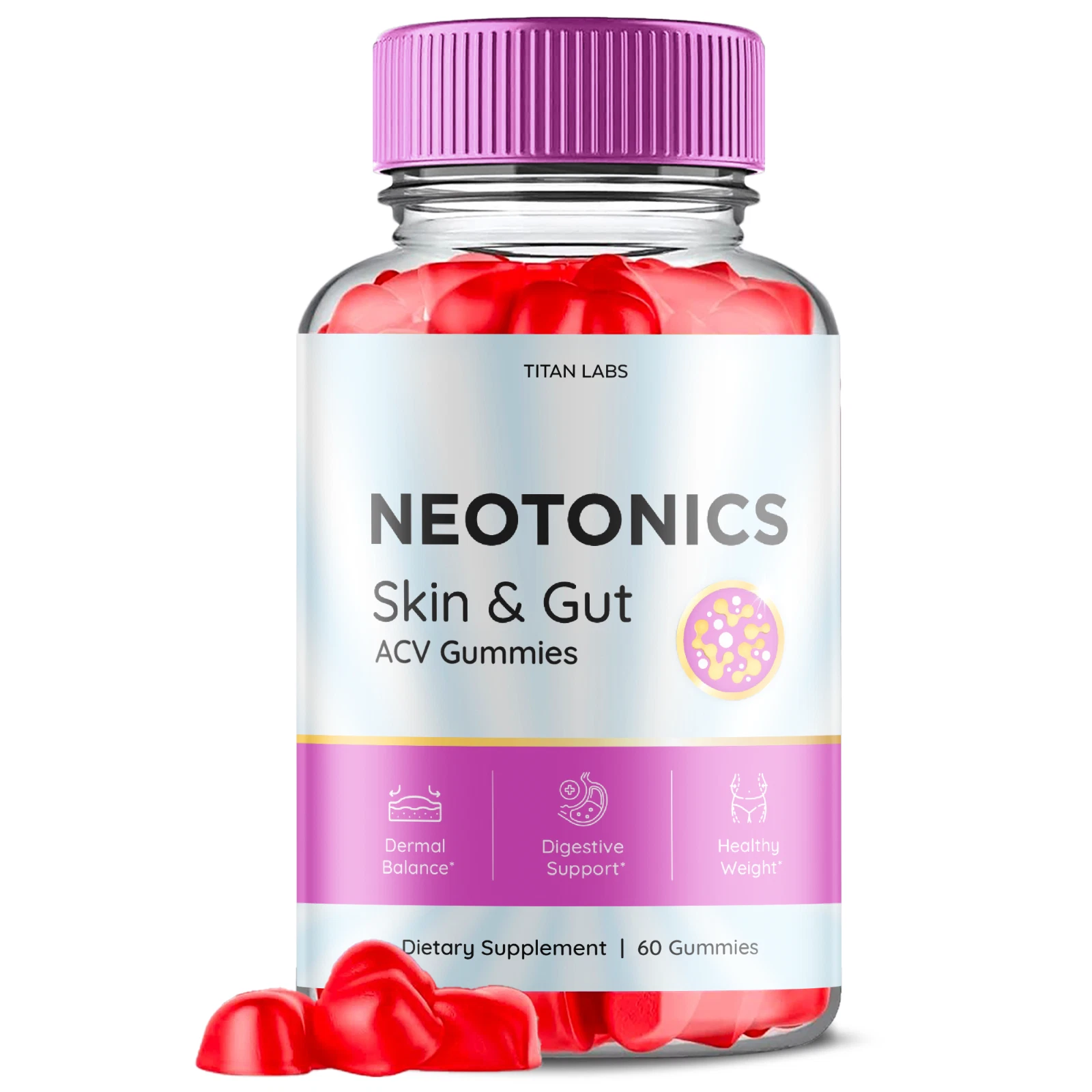 Neotonics Skin & Gut Health Gummies - Neotonics ACV Gummys OFFICIAL - 1 Pack