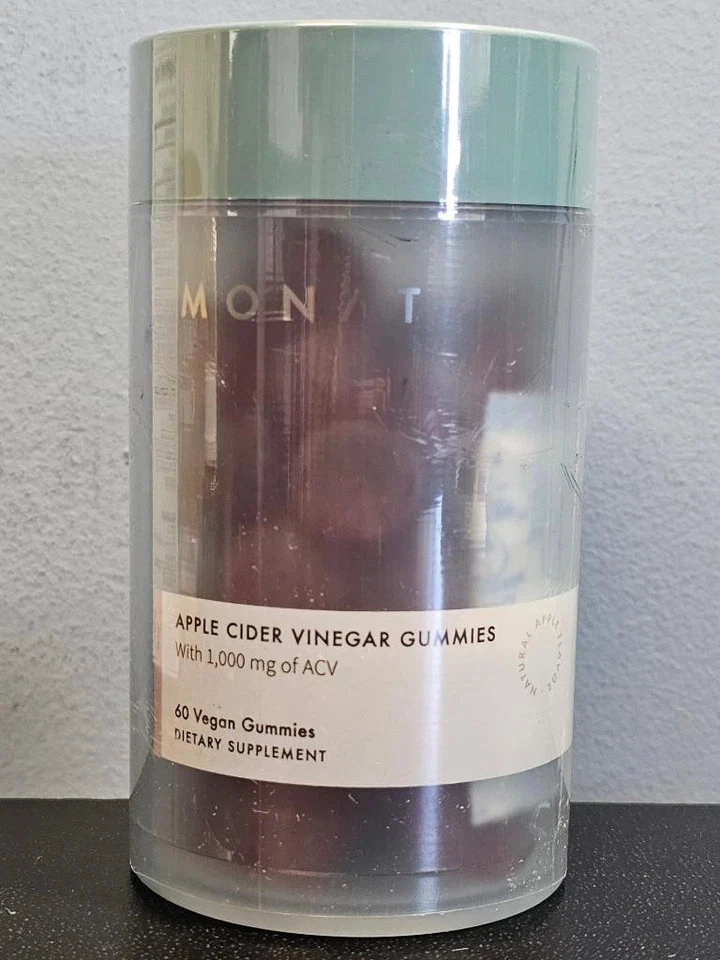 Monat Apple Cider Vinegar Gummies 60 Vegan Gummies - New / Sealed! Exp 12/2025