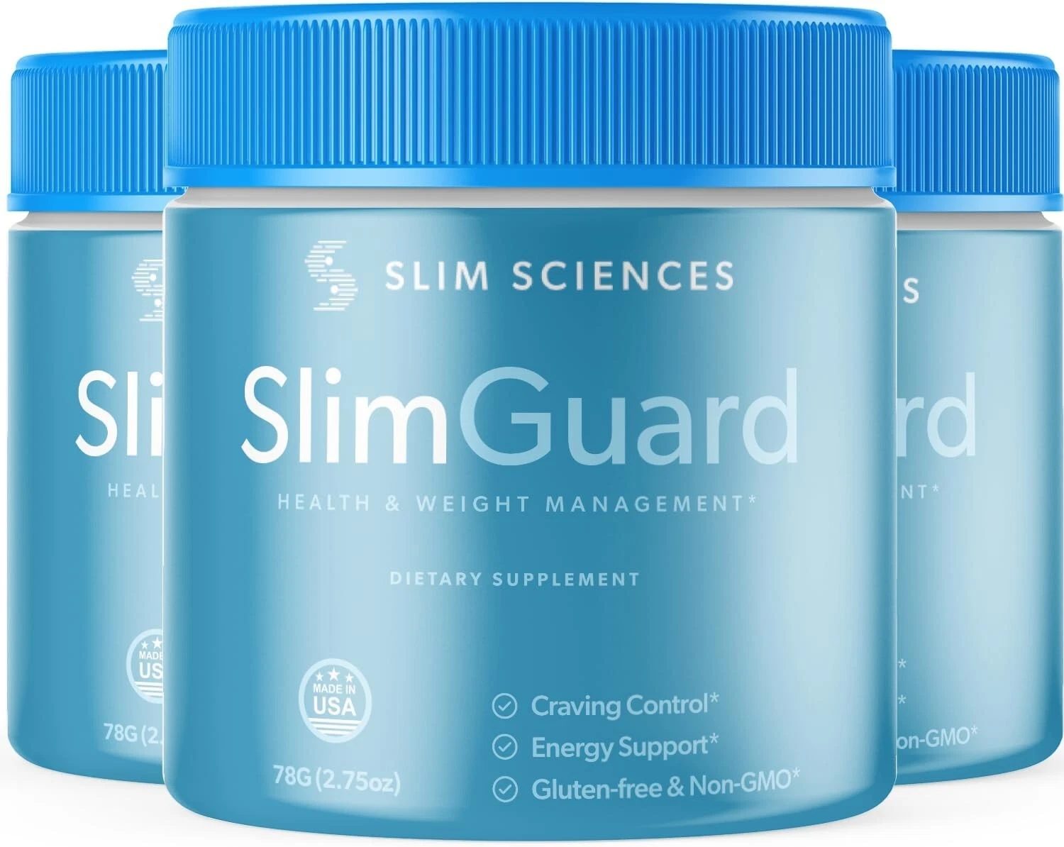 3 Pack - Slim Guard Supplement Powder - Weight Loss Support Formula Shake 2.75oz