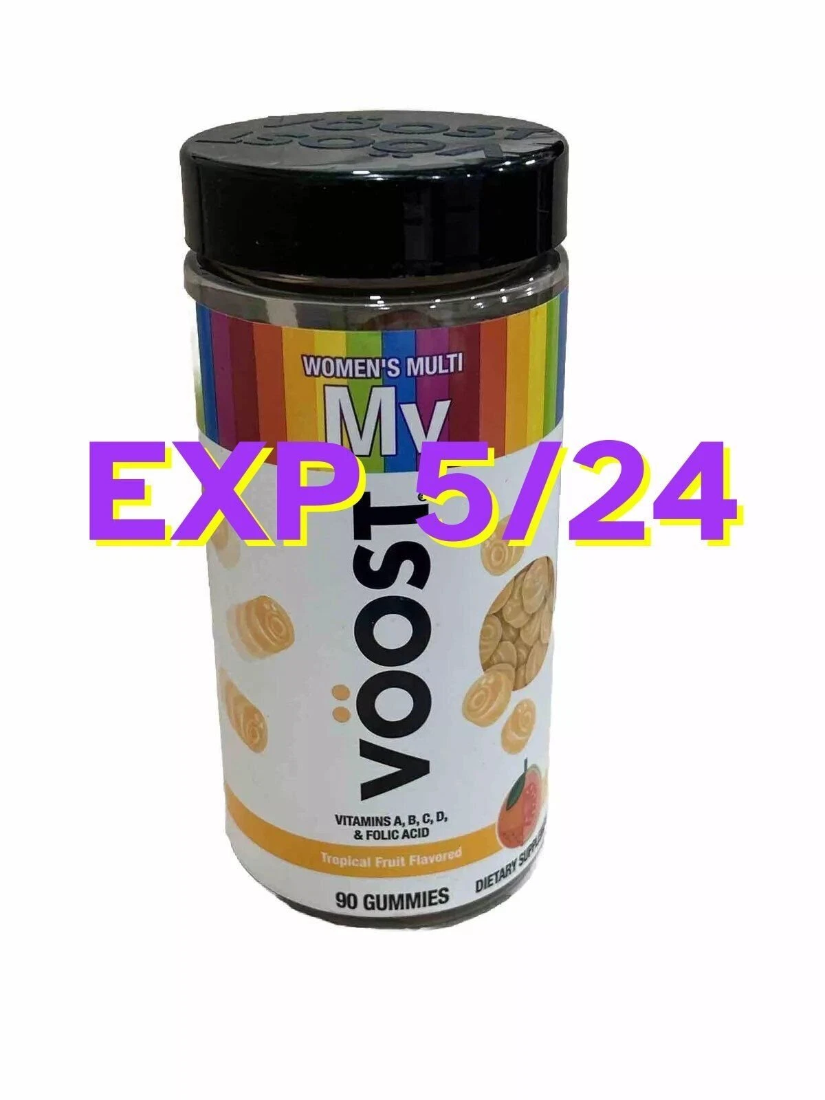 Voost Women's Gummies with Vitamin A,B,C,D & Folic Acid SEE PIC FOR DATE