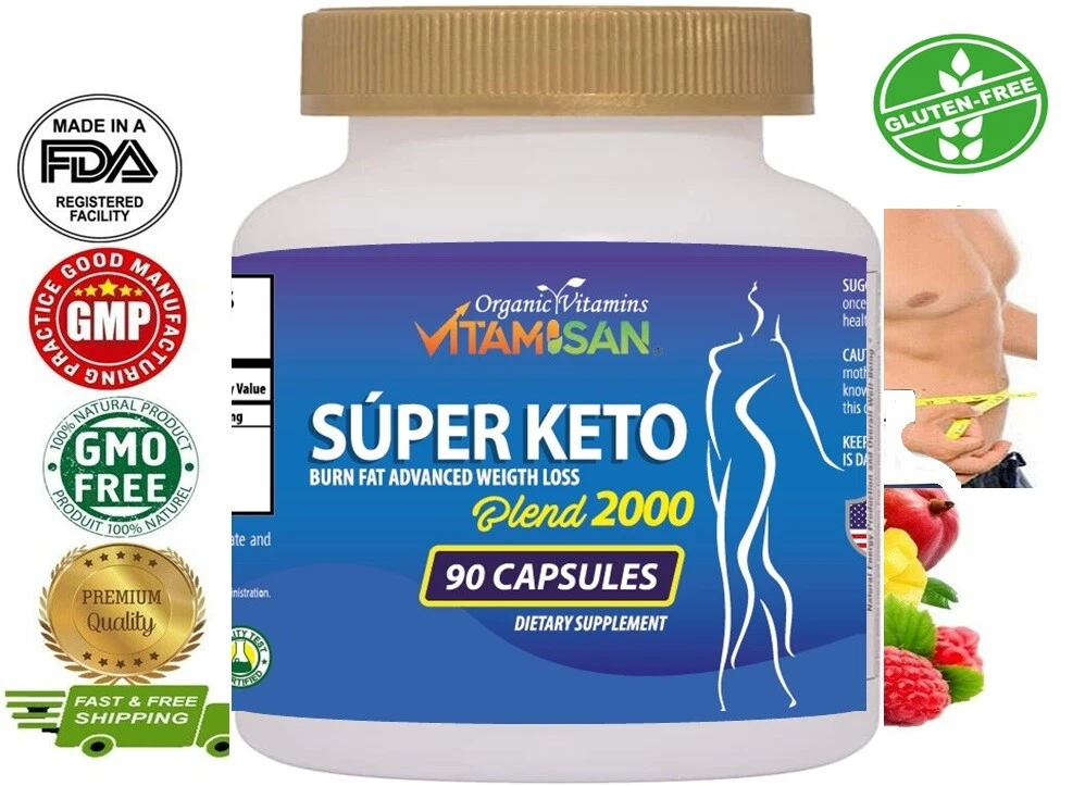 Keto Diet Pills SUPER BURN Fat Carb Blocker Fast Weight Loss Boost Energy 90
