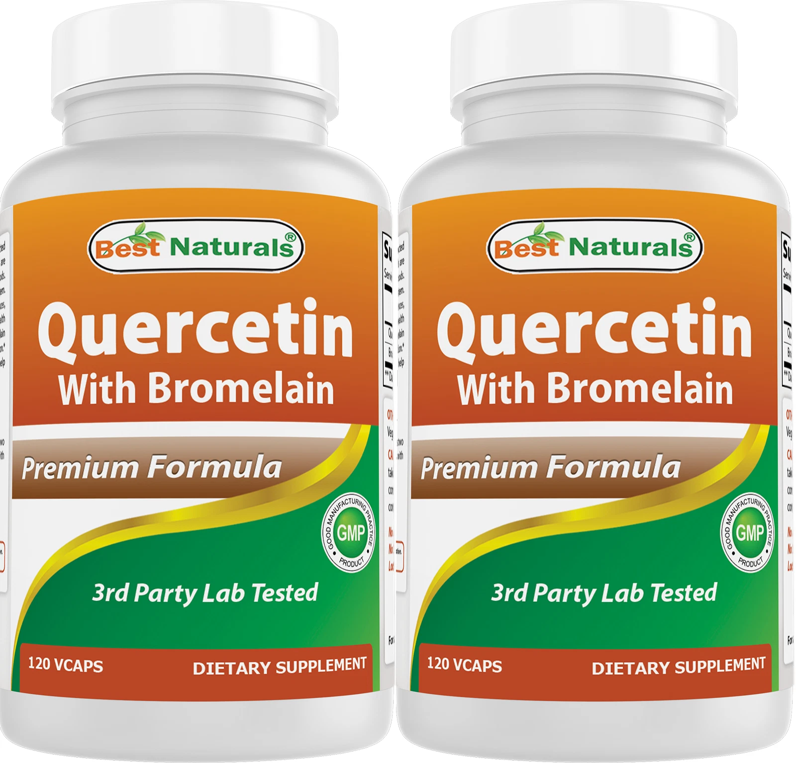 2 Pack Best Naturals Quercetin with Bromelain 800mg 120 Veggie Capsule