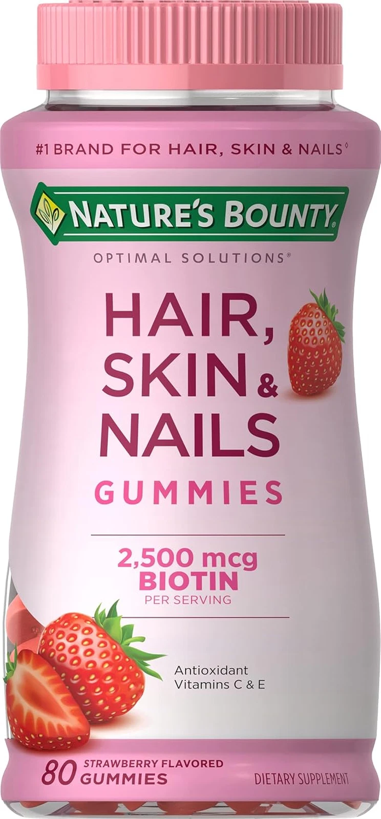 Nature's Bounty Optimal Solutions Gummies Strawberry 80 Count