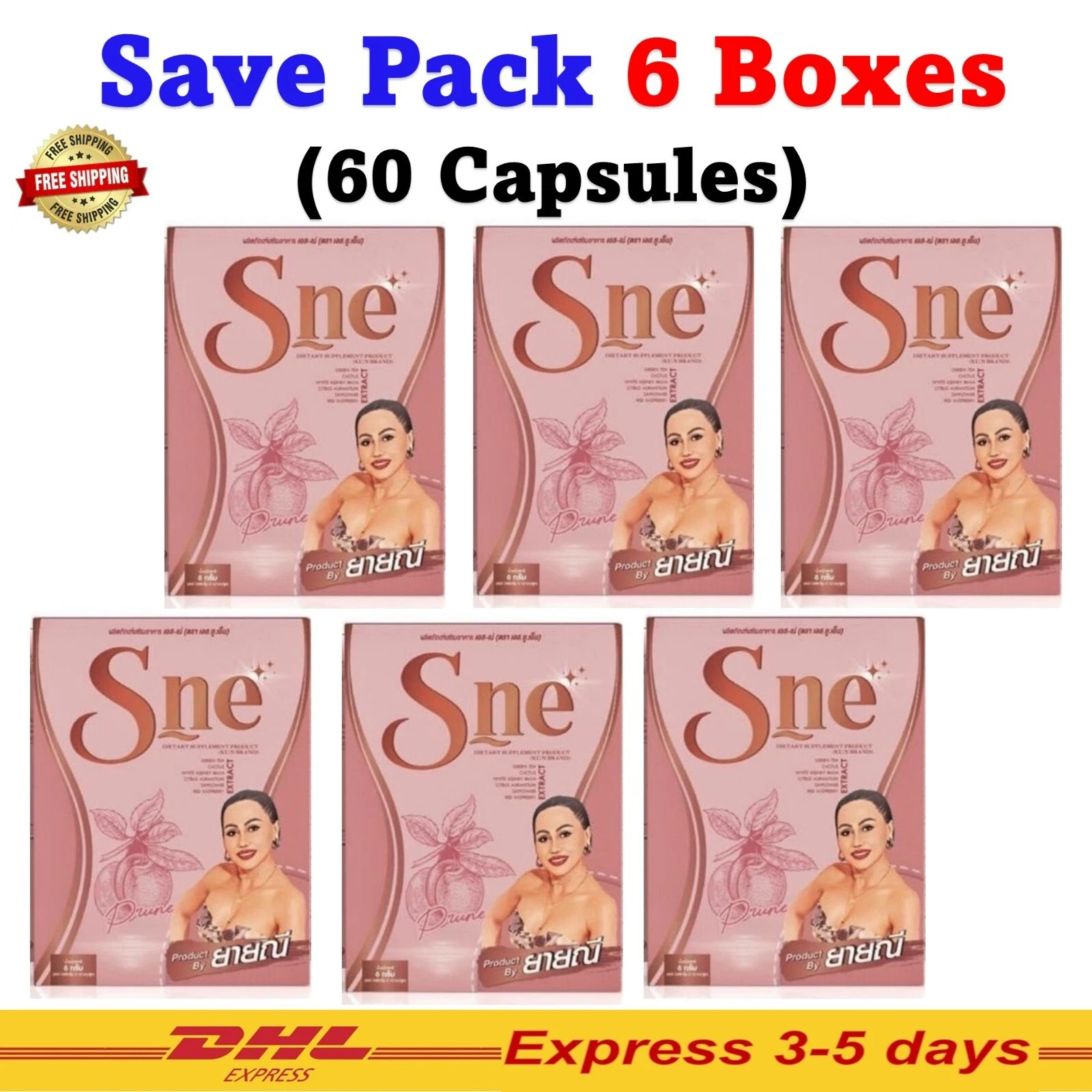 6x S-Ne Weight Management Slim Shape Reduce Fussy Eating Fat Accumulation Halal