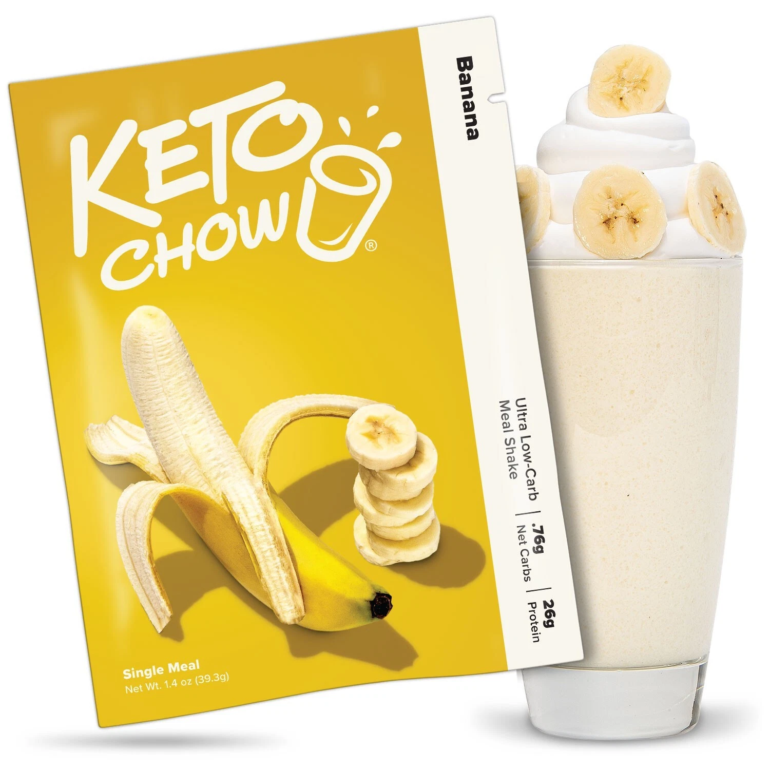 Keto Chow Banana Ultra Low-Carb Meal Shake