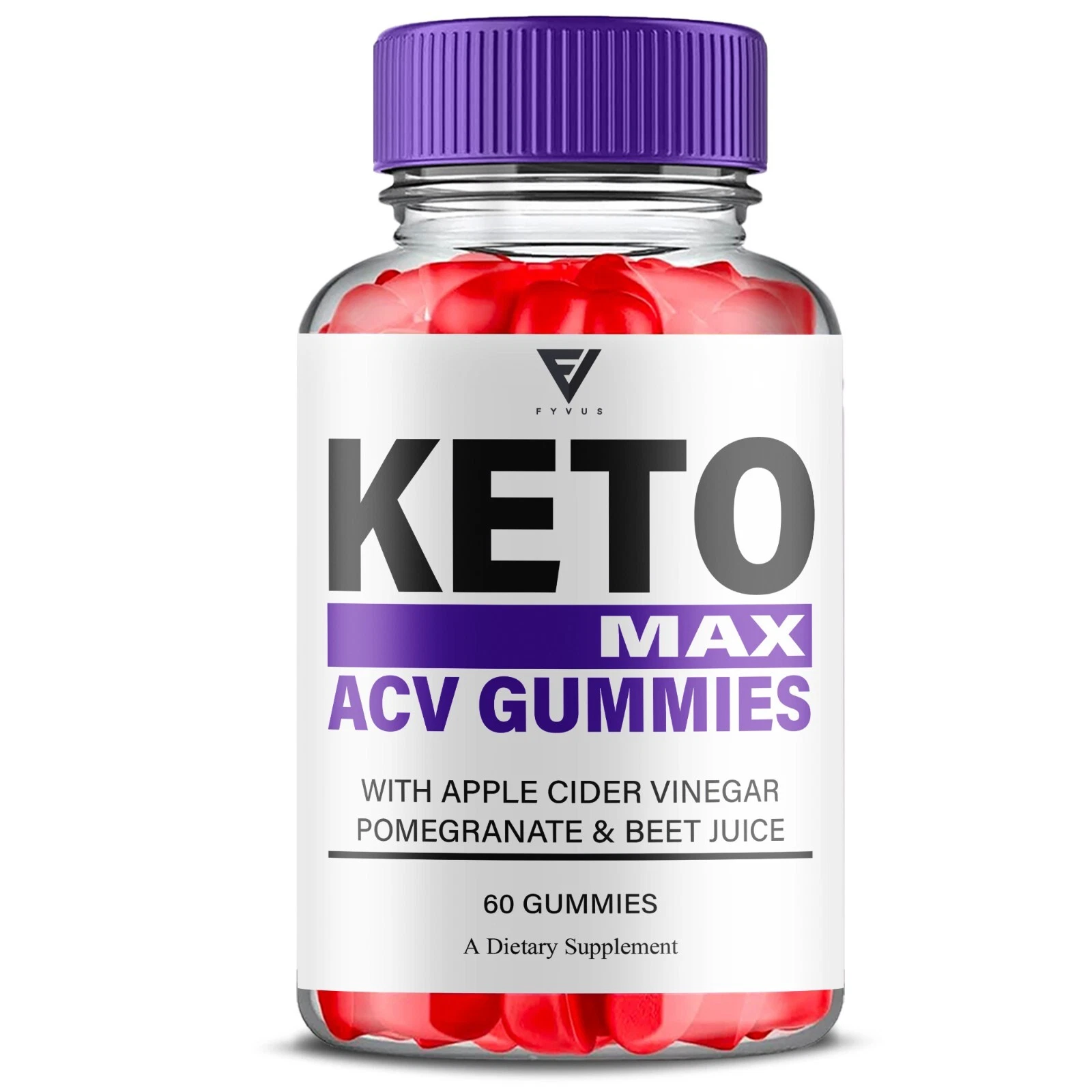 Keto Max ACV Gummies, KetoMax Maximum Strength Keto Gummy (60 Gummies)