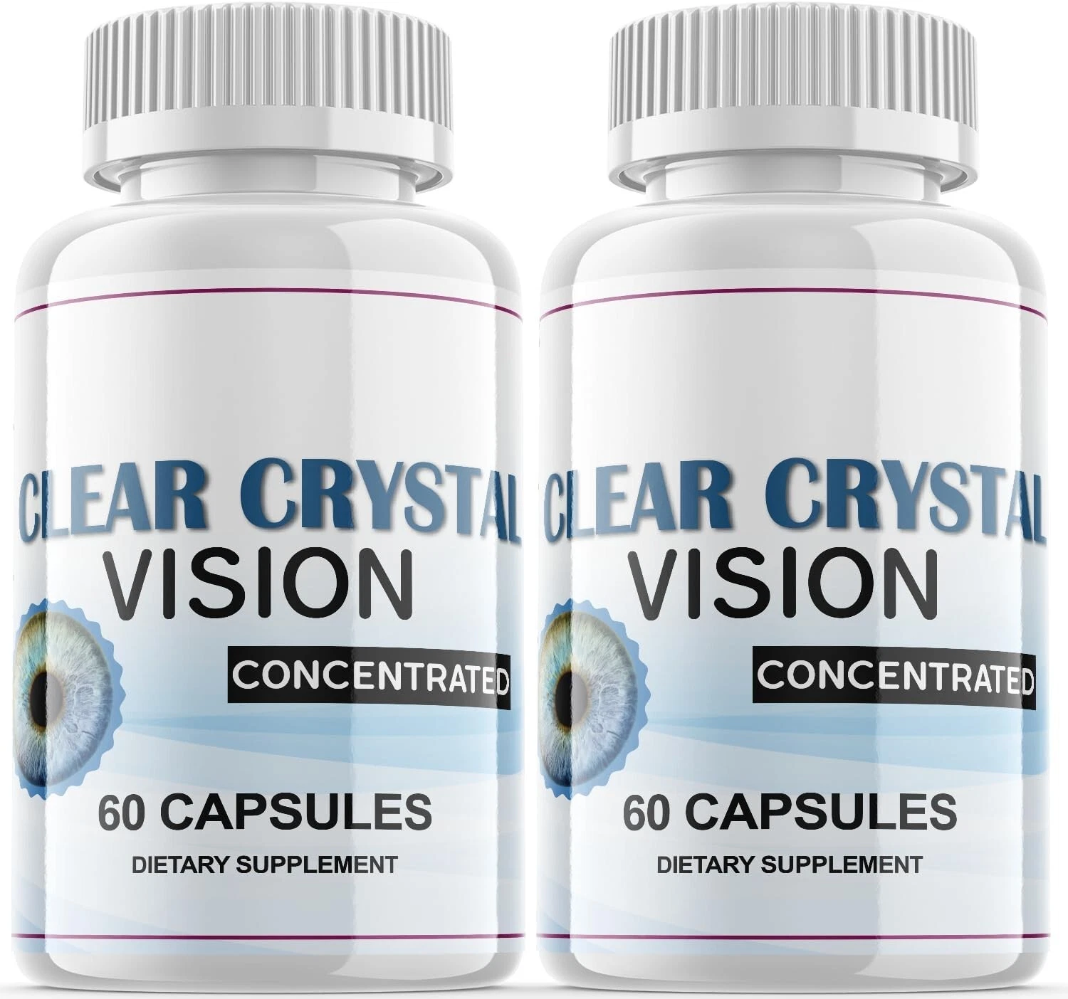 2 - Clear Crystal Vision Supplement Pills - Support Healthy Vision & Eye Sight