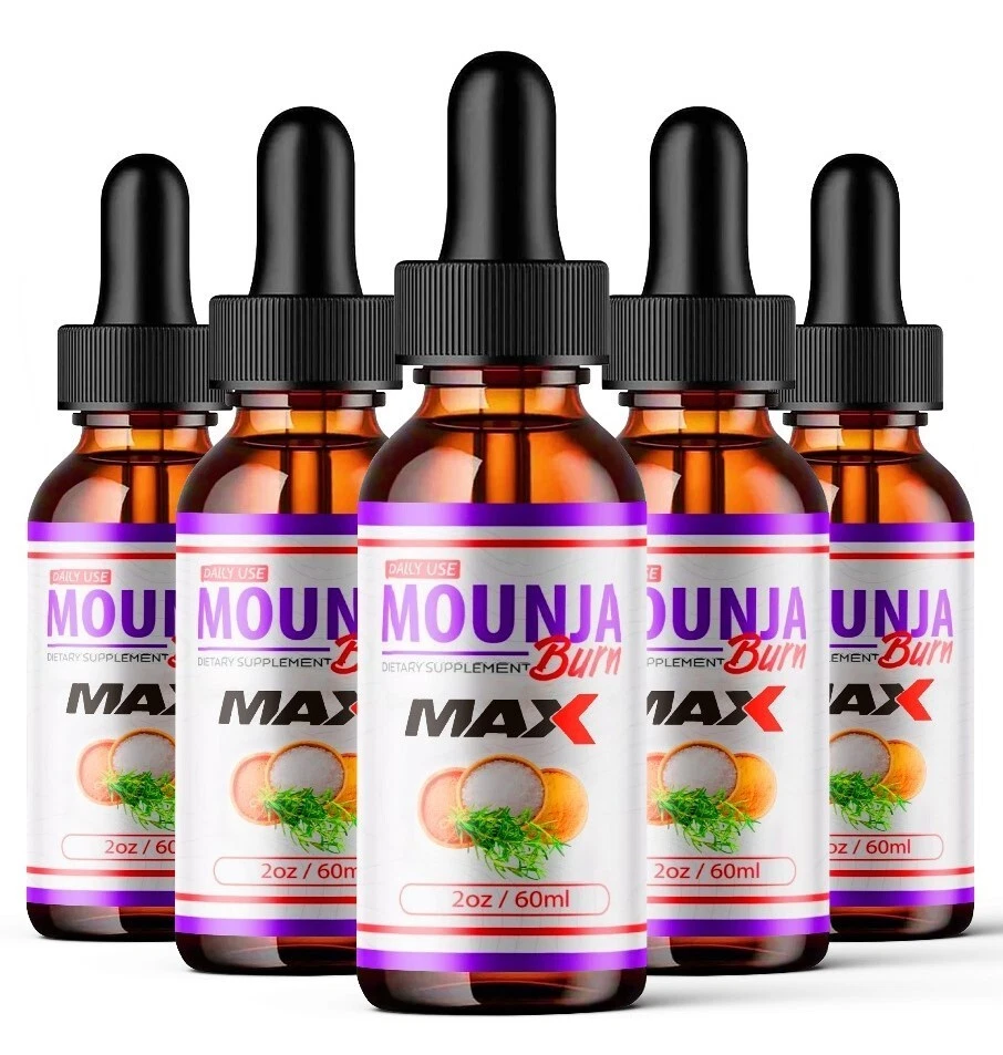 (5팩) Mounja Burn 최대 체중 감량 방울, MounjaBurn 최대 지방 연소 액체