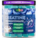 Creatine Monohydrate Gummies 9000mg for Men Women, Creatine Monohydrate 3g Ch...