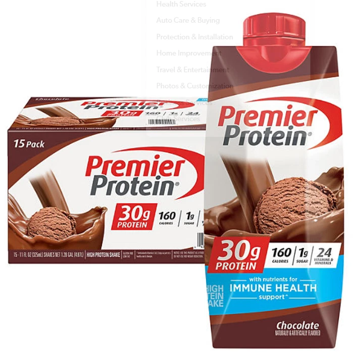 Premier Protein 30g High Protein Shake, Chocolate (11 fl. oz., 15 pk)