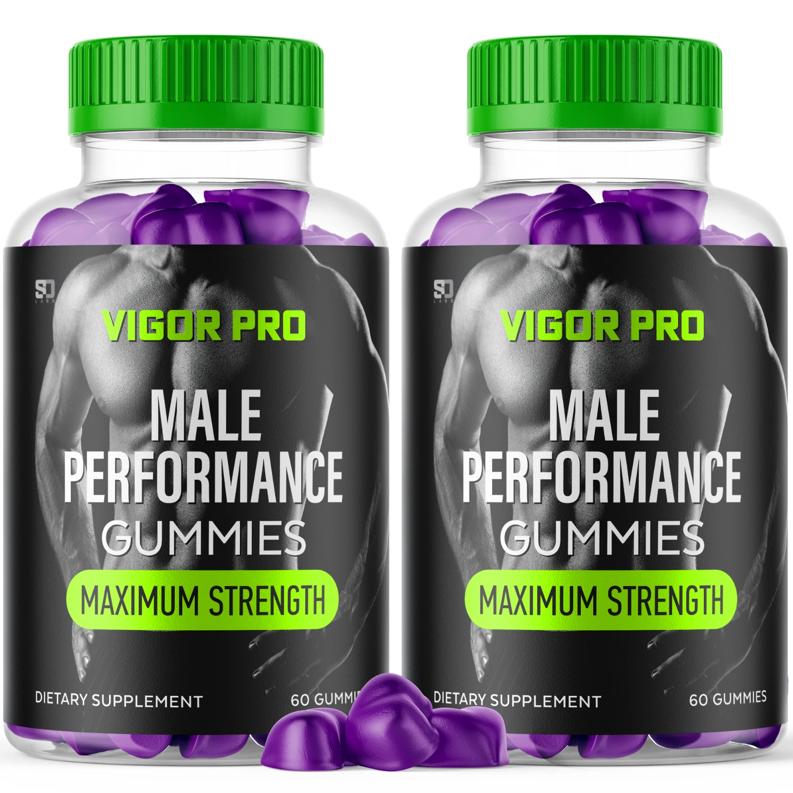 (2 Pack) Vigor Pro Gummies For Men, Advanced Performance Supplement 120 Gummies