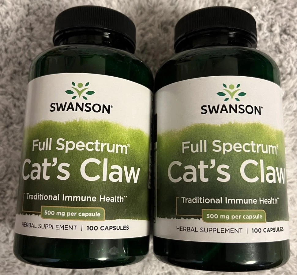 Swanson Cat’s Claw 500 mg 2X 100 Cap Support Immune, Digestive, Joint Health