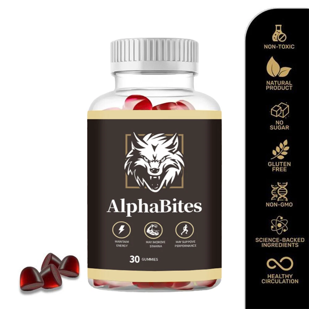 1-5PCS Alpha Bites Male Enhancement Gummies Promote Muscle Growth Energy Stamina