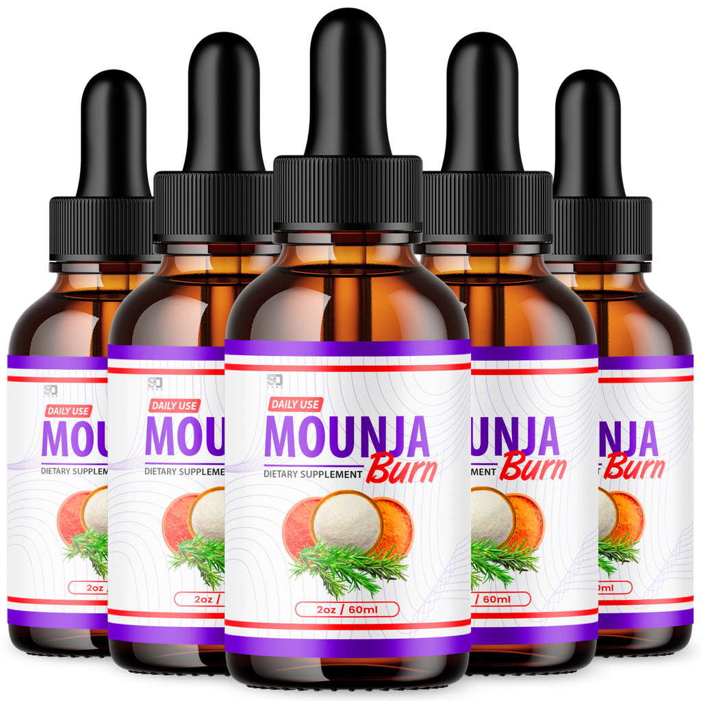 (5 Pack) Mounja Burn Drops For Weight Loss, Mounja Burn Diet Drops (2oz)