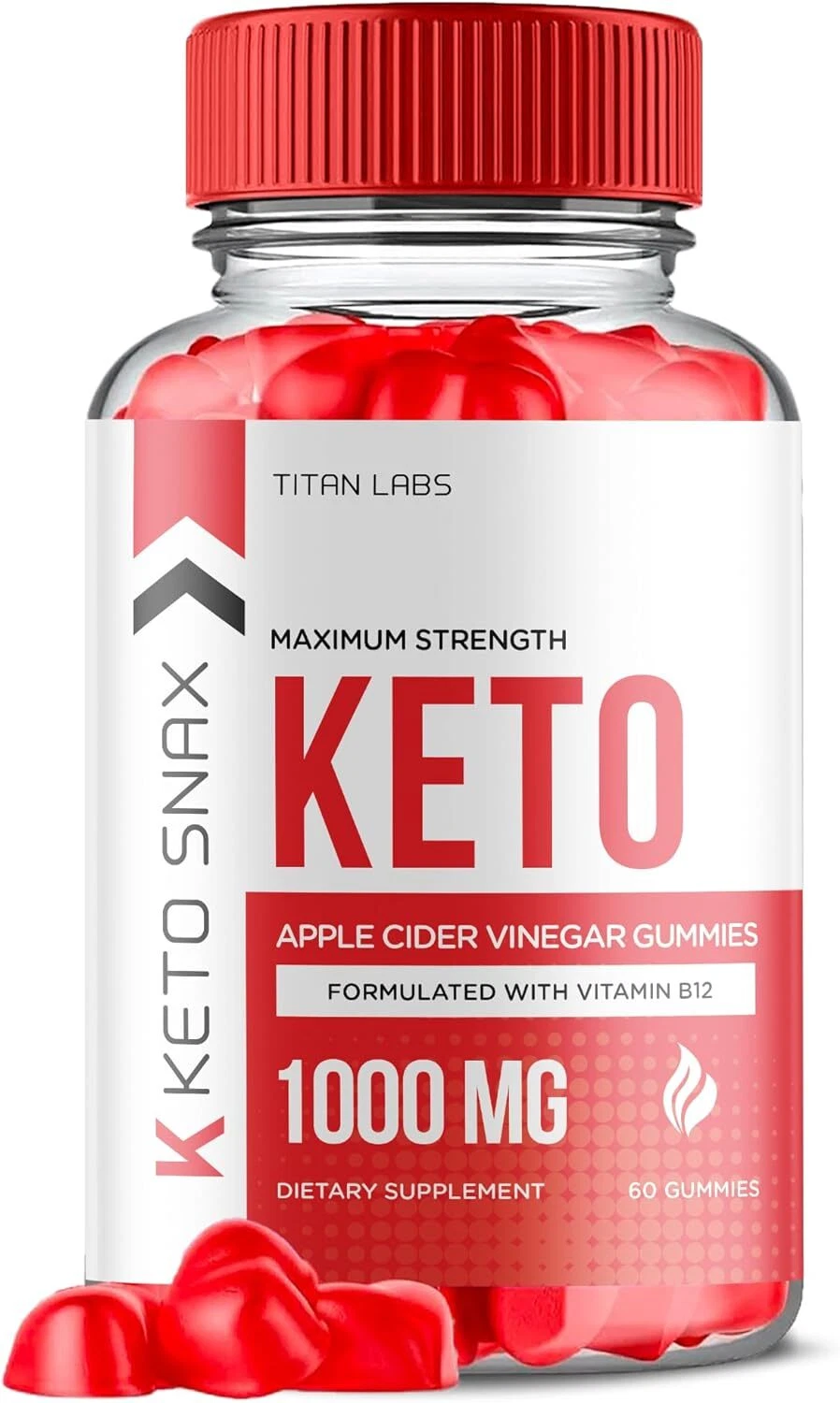 Keto Snax ACV Gummies, Keto Snax Apple Cider Vinegar Keto Support (60 Gummies)