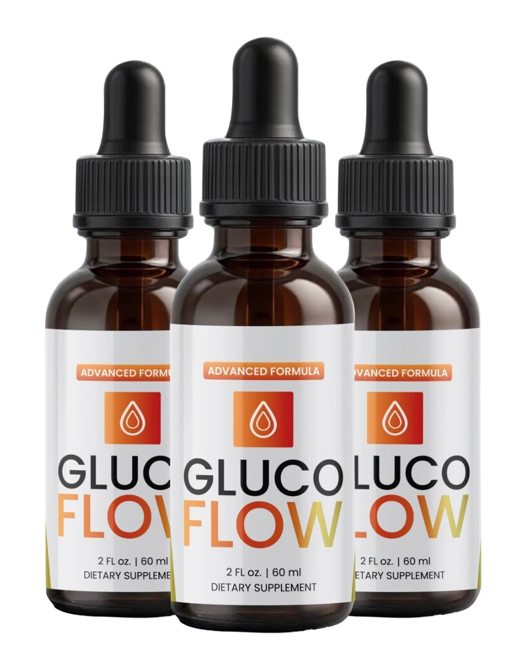 (3 Pack) Gluco Flow Drops, Healthy Flow Gluco Support, Advanced Blood Formula