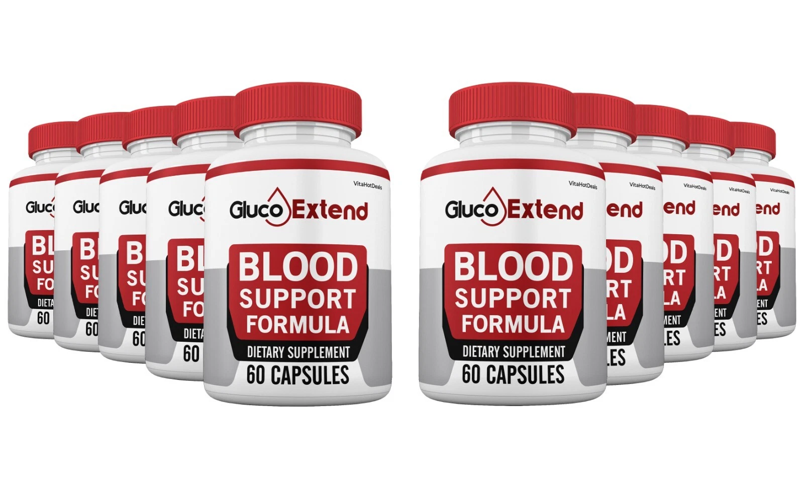 Gluco Extend Capsules Blood Support, GlucoExtend Pills Glyco Support (10 Pack)