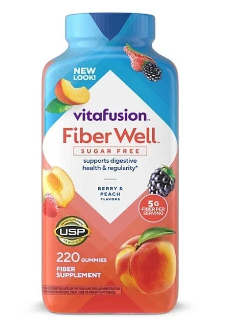 Vitafusion Fiber Well Sugar Free Gummy Vitamin Supplement, 220 ct.