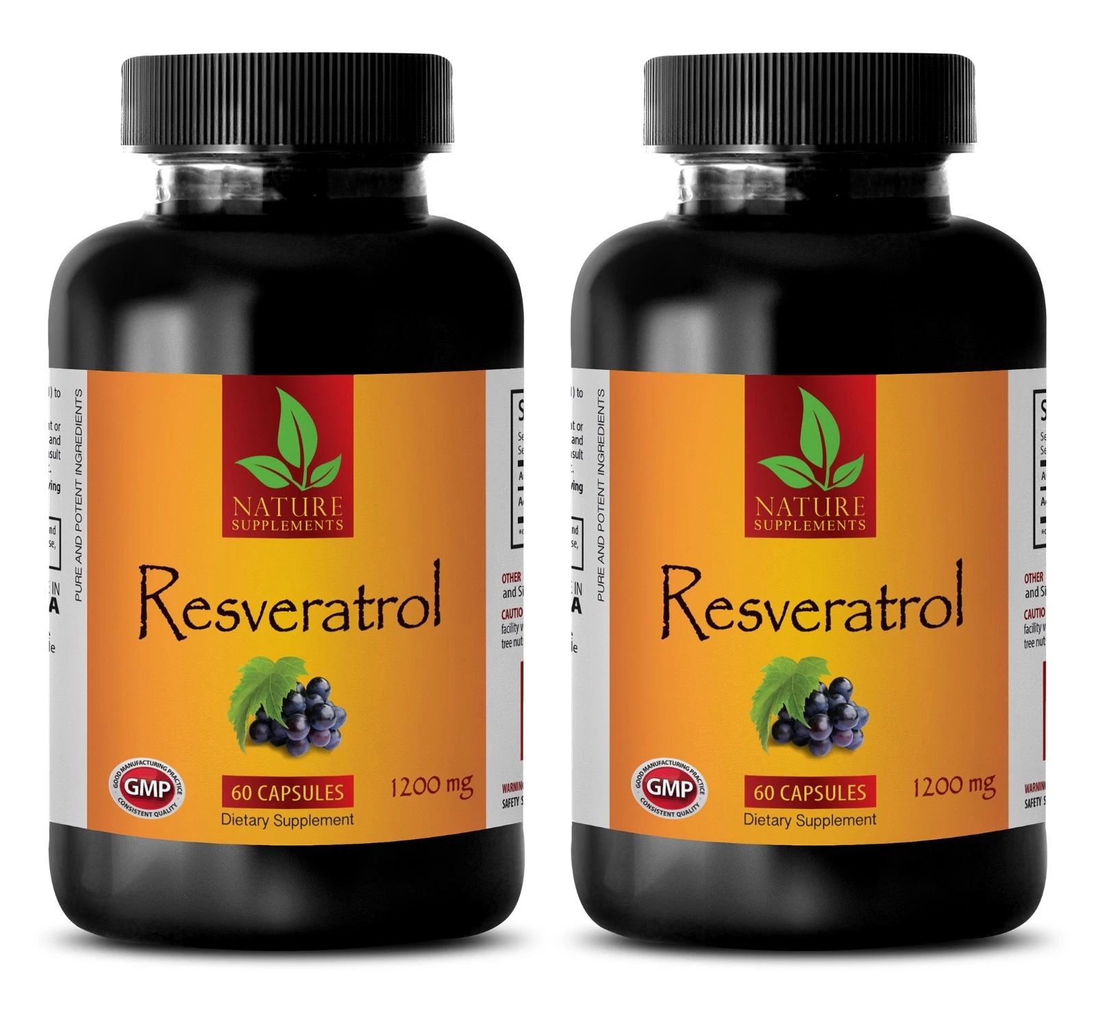 weight loss drops-RESVERATROL 1200 Mg-fat oxidation-2 Bottles 120 Capsules