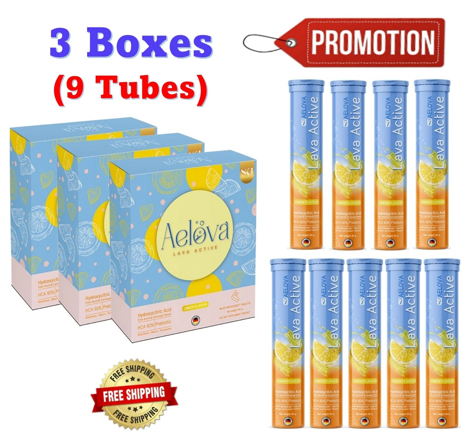 9 Tubes AELOVA Dietary Supplement Weight Management Slimming Good Shape