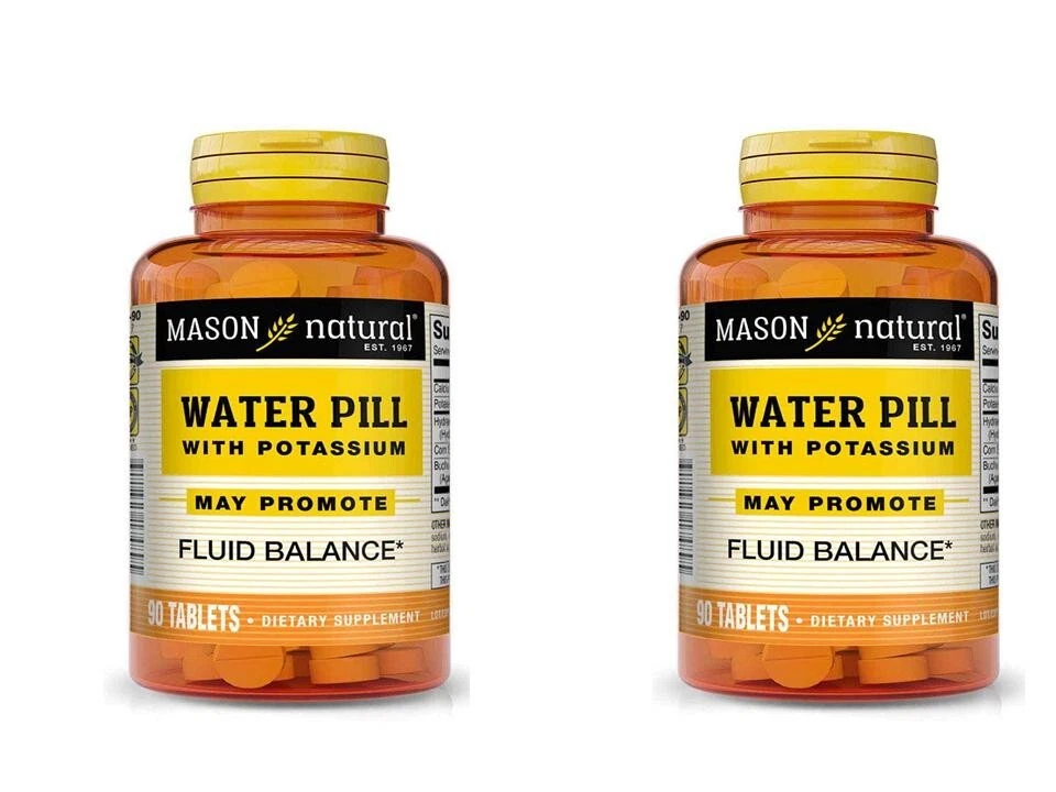 DIURETIC WATER PILLS WITH POTASSIUM Cramps & Fatigue WEIGHT LOSS 2 X 90 = 180
