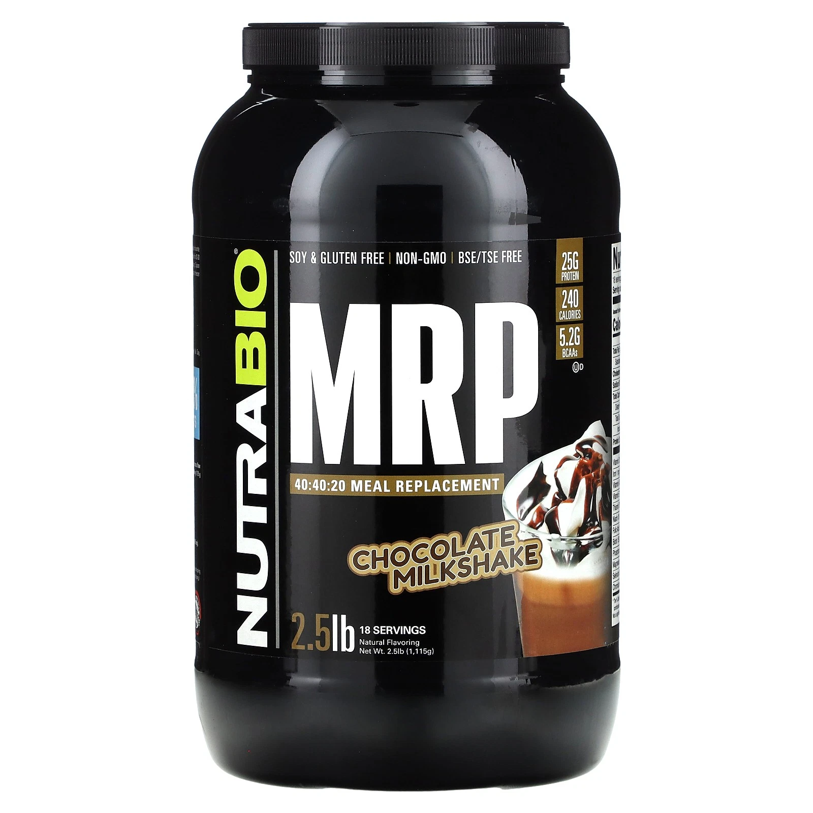 MRP 40:40:20 Meal Replacement, Chocolate Milkshake, 2.5 lb (1,115 g)