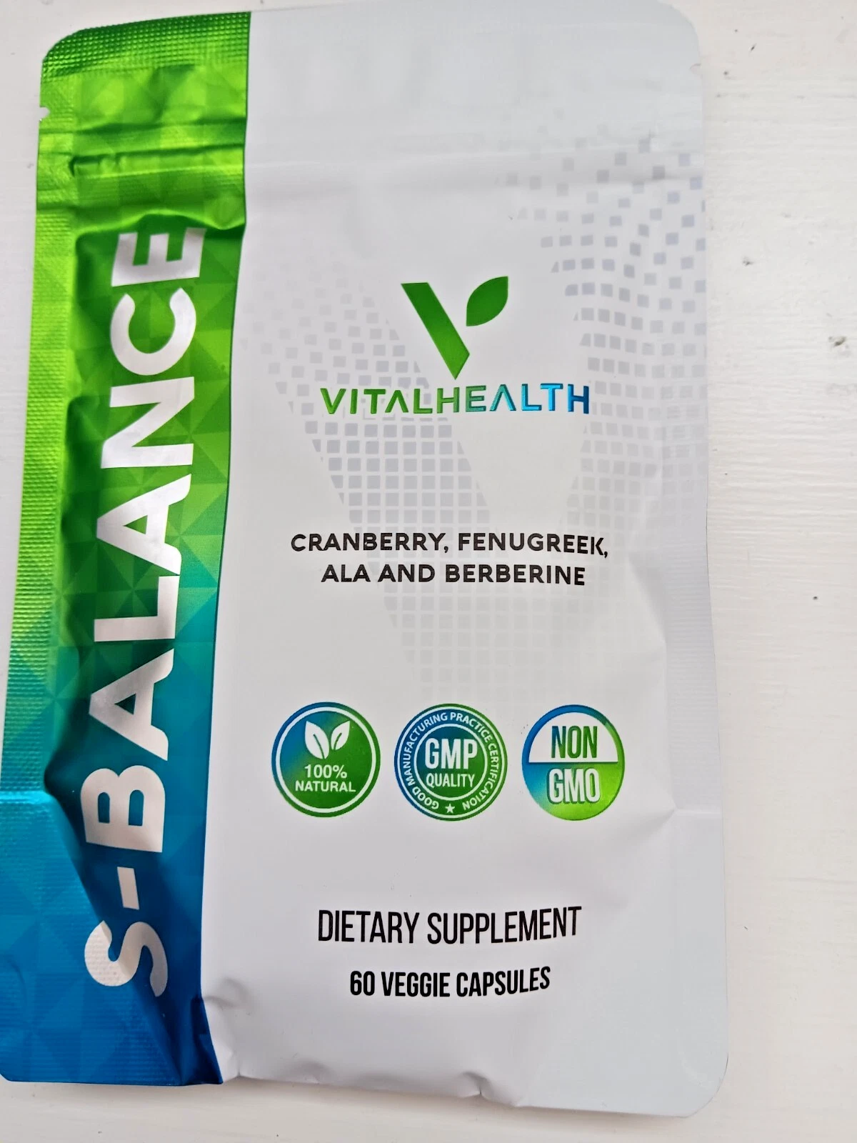 VitalHealth S-Balance 60 Veggie Capsules - New Vital Health | Free Shipping
