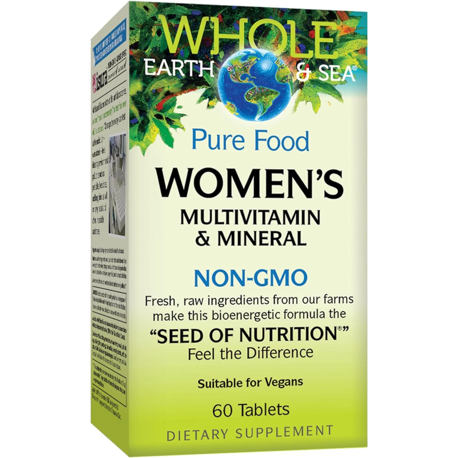 Natural Factors Whole Earth & Sea Pure Food Women's Multivit&Mineral,60 Tabs