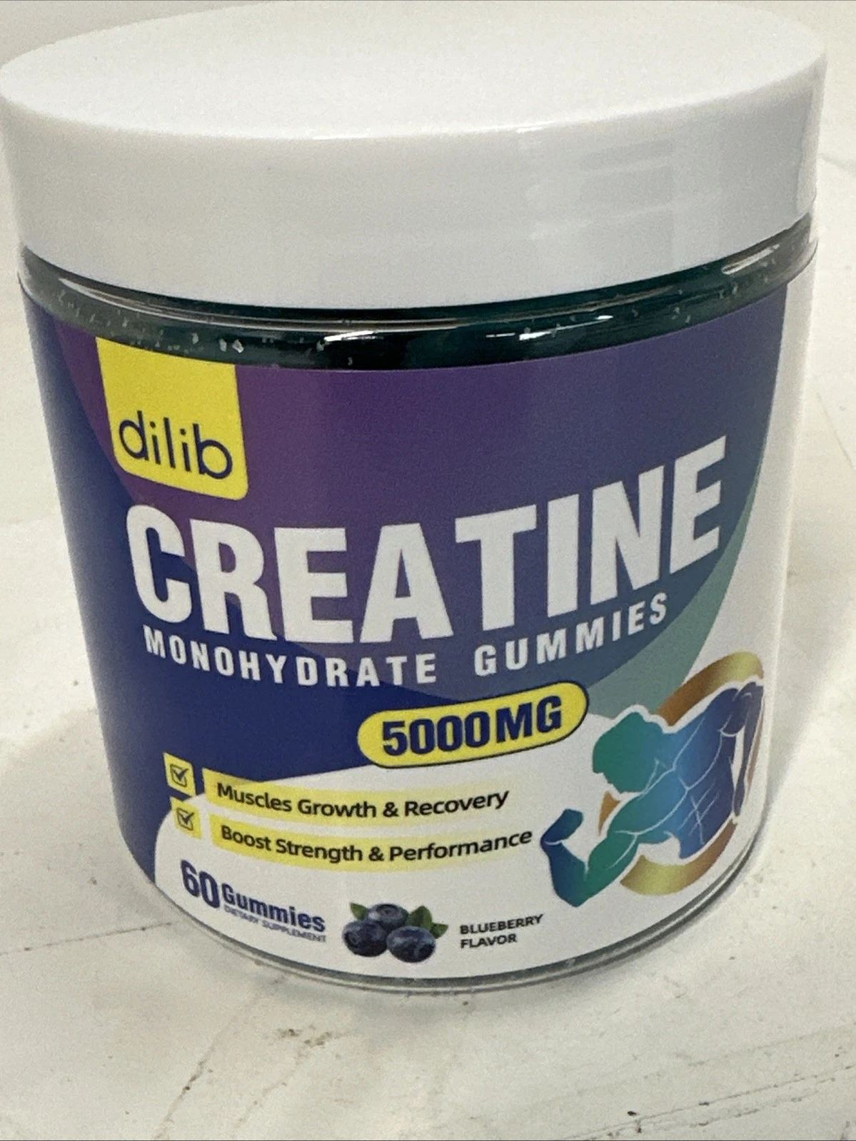 Dilib Creatine Monohydrate 5000mg Muscle Recovery And Performance BB08/26 Blubry