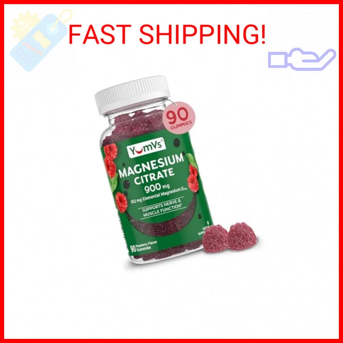 YUM-V'S Magnesium Citrate Gummies - 900mg Magnesium Citrate (102mg of Elemental