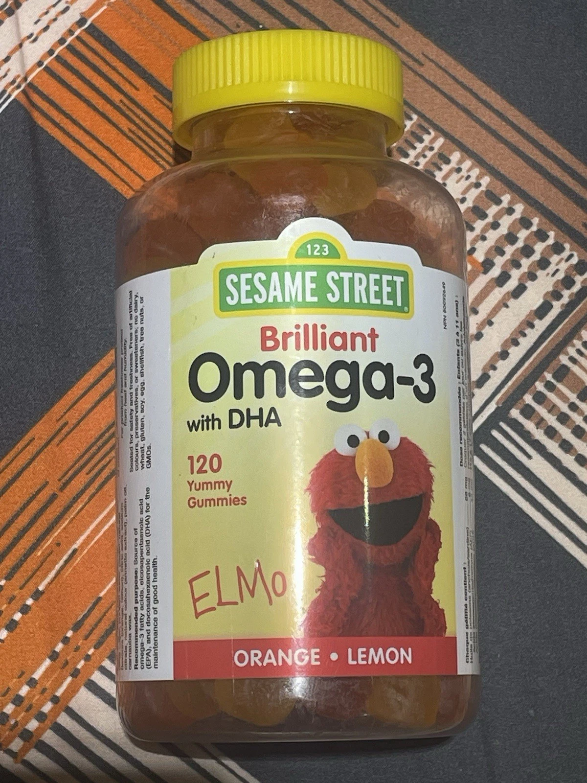 Sesame Street Brilliant Oméga-3 Orange Lemon 120 Gummies Damaged