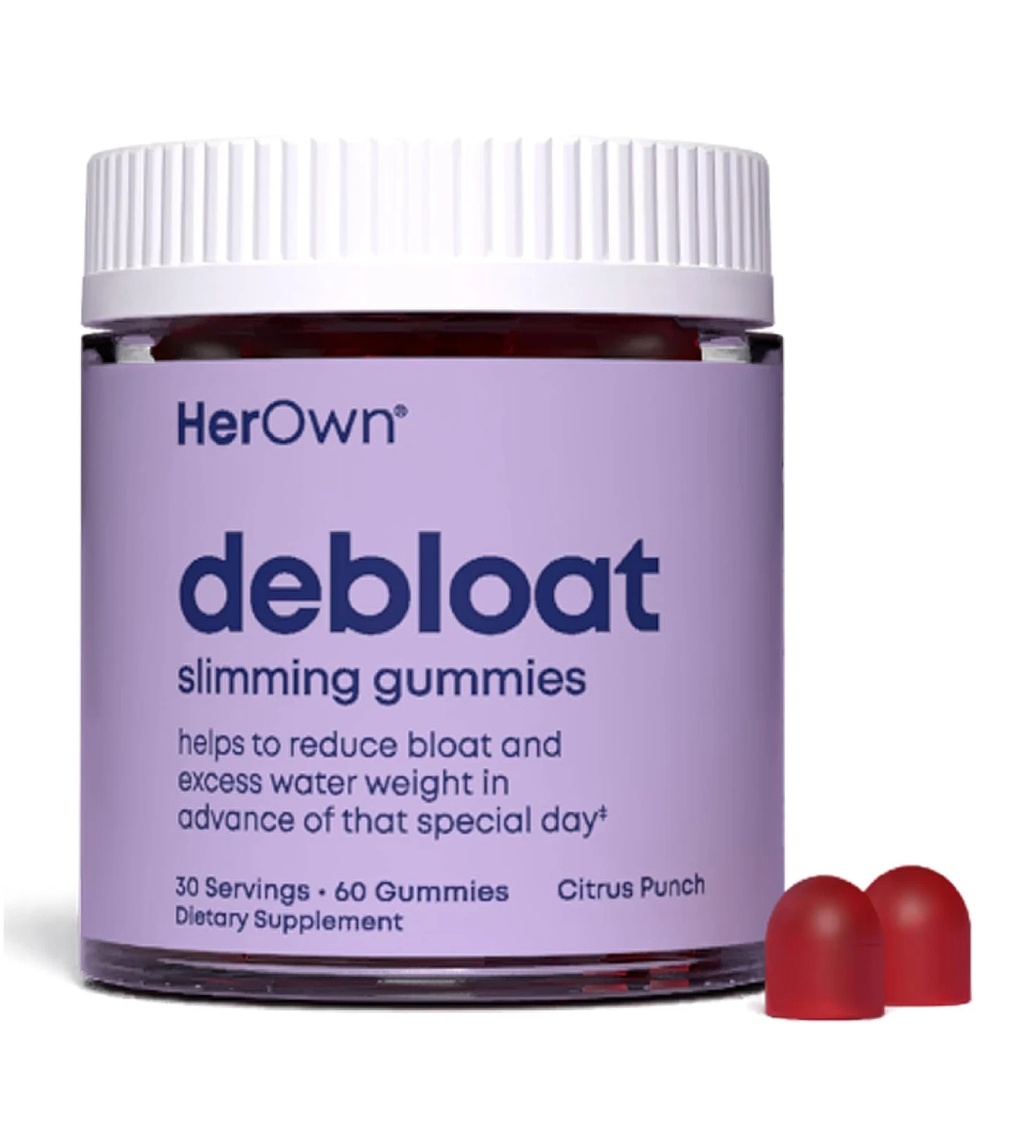 Debloat Gummy, Bloating and Gas Relief, Helps Reduce Water Retention, Supports E