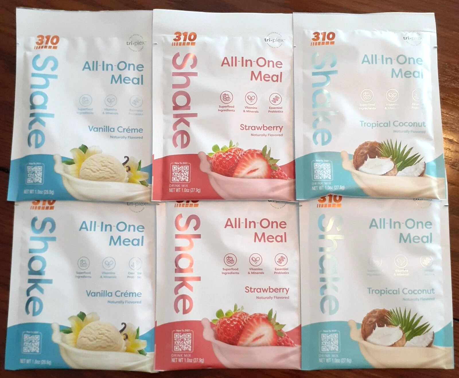 310 NUTRITION VANILLA CREME, STRAWBERRY & TROP COCONUT ALL-IN-ONE MEAL SHAKES