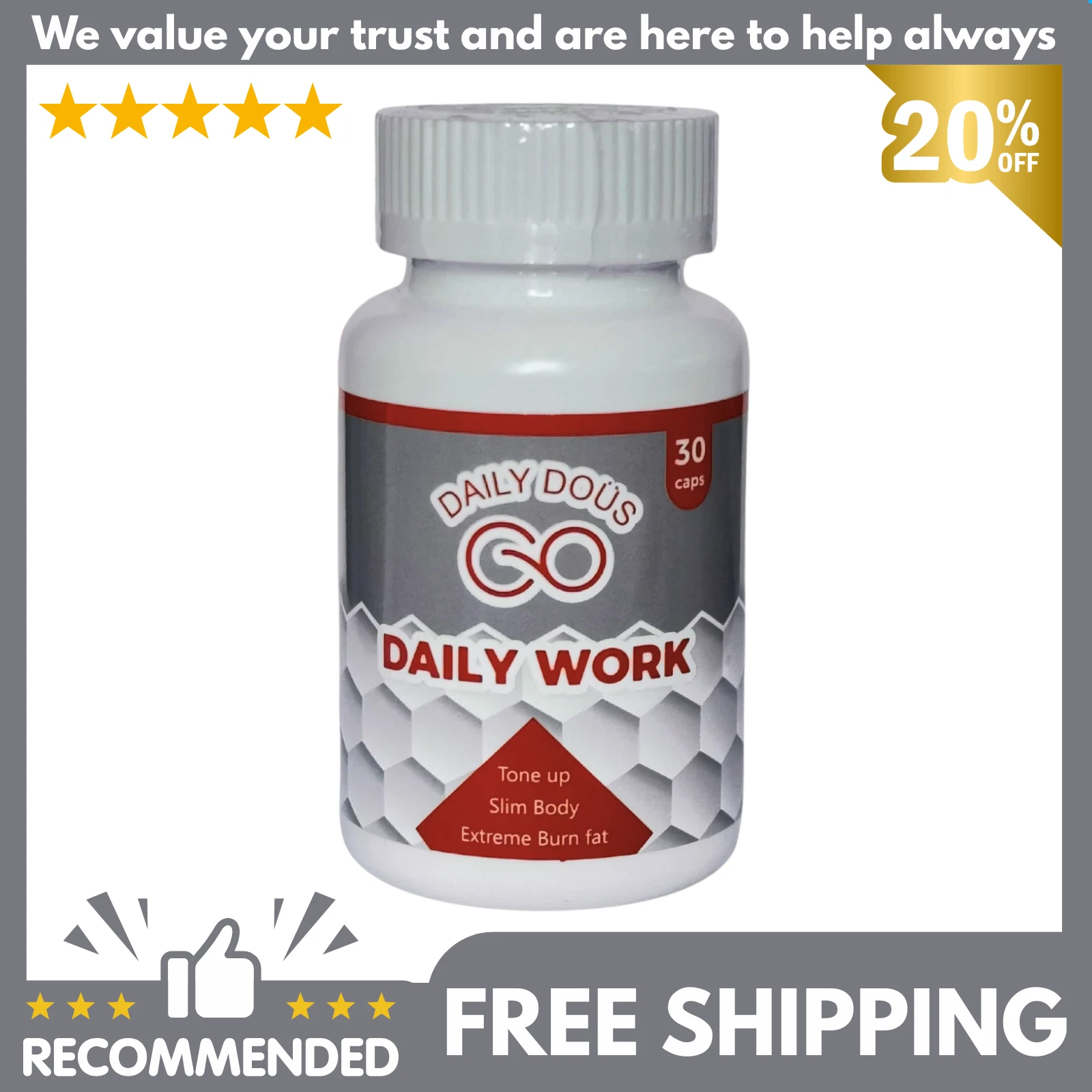 Daily Work Pills *Brand New and Sealed * by Daily Dous / Skinny 365 Buy More