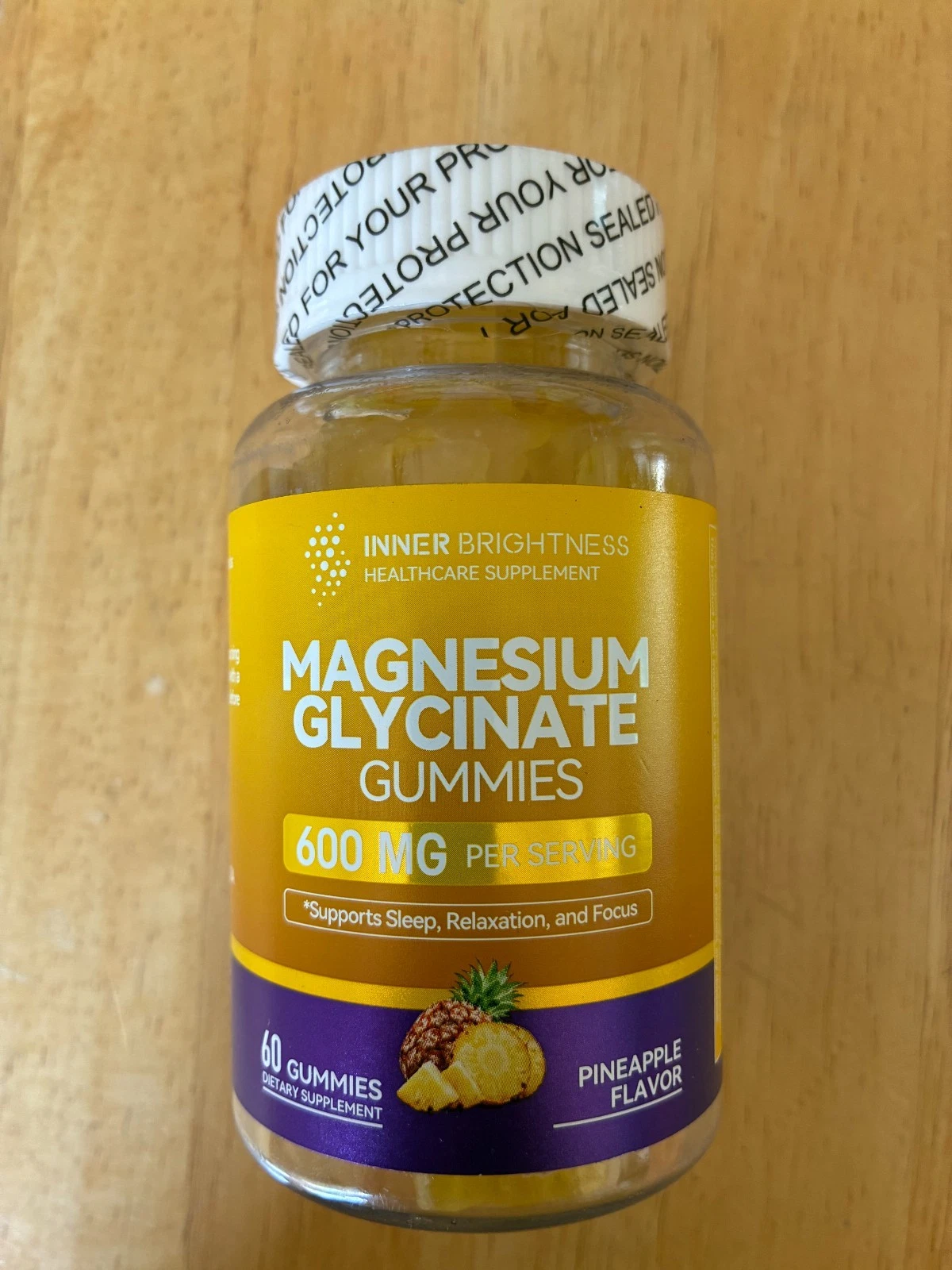 Inner Brightness Magnesium Glycinate Gummies 600mg 60 ct Supplement