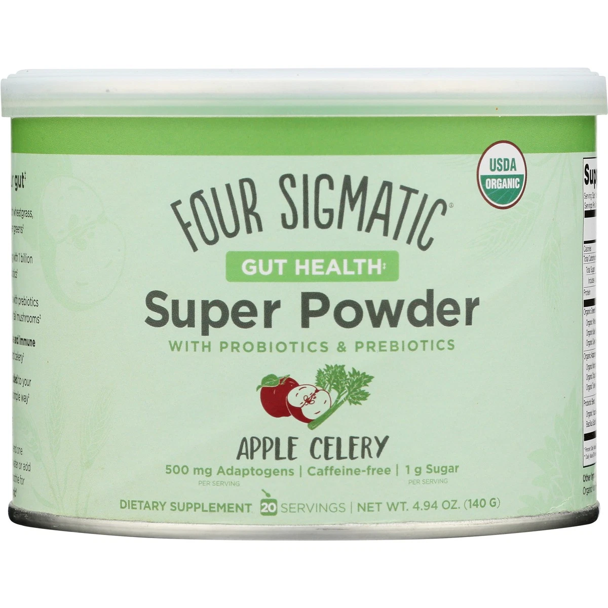 Four Sigmatic Foods Super Powder With Probiotics Green Celery 4.94 Oz