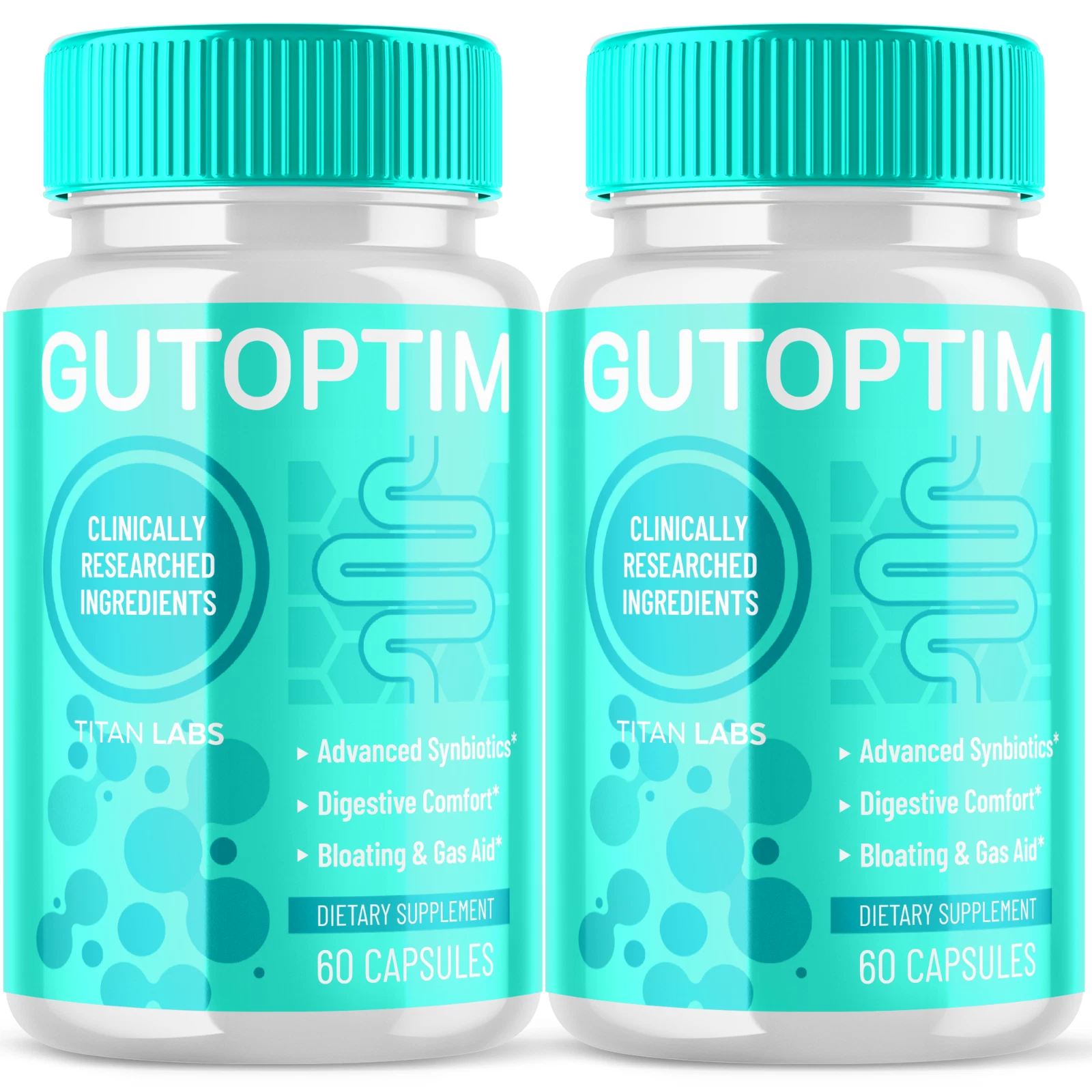 (2 Pack) Gutoptim Probiotic Gut Health Formula Enhance Digestion (120 Capsules)