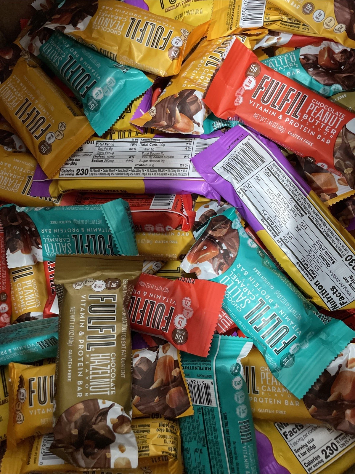 50 Random Assorted Fulfil Vitamin 15g Protein Bar