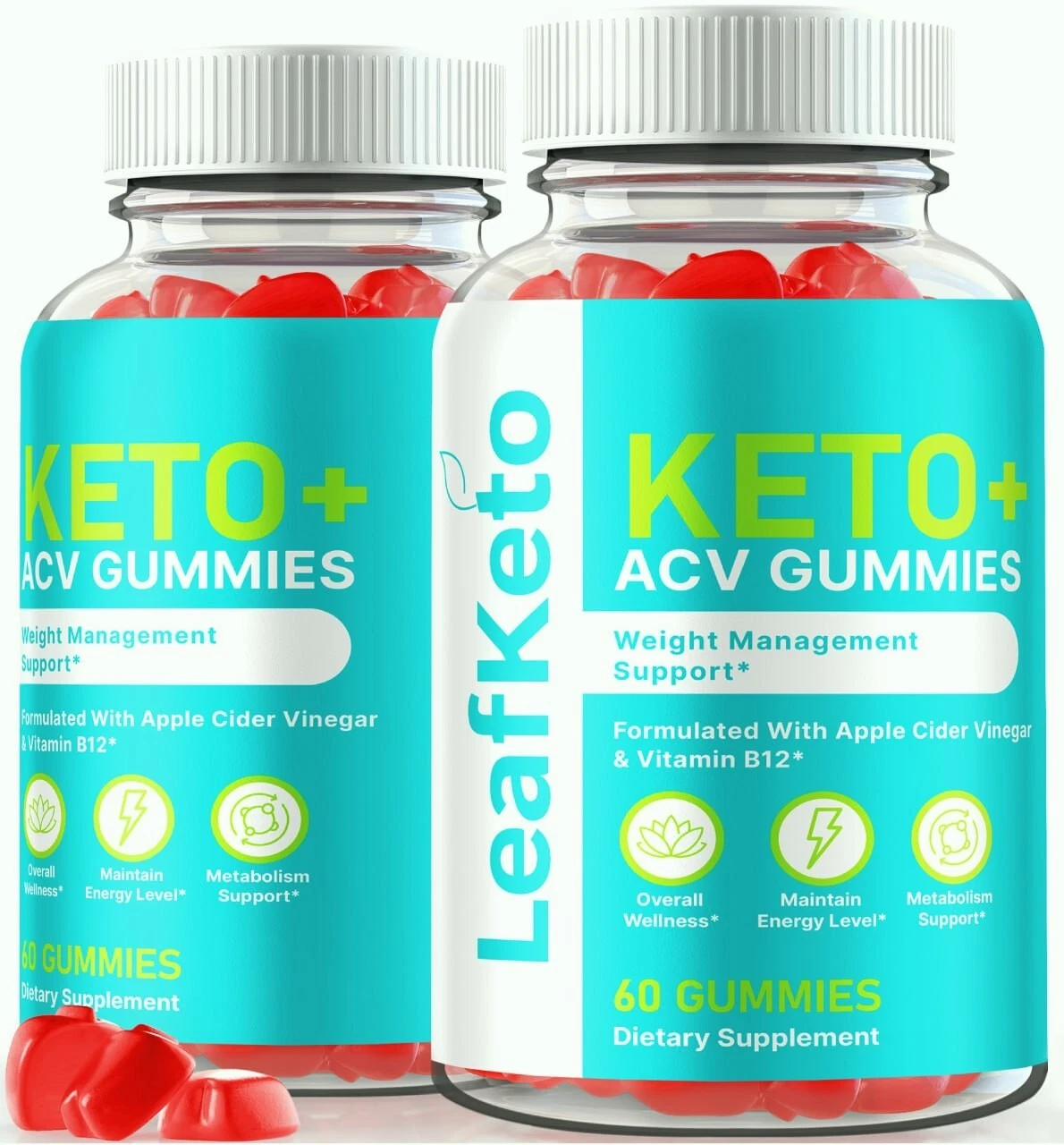 (2 Pack) Leaf Keto ACV Gummies for Advanced Weight Loss, Fat Burning & Energy