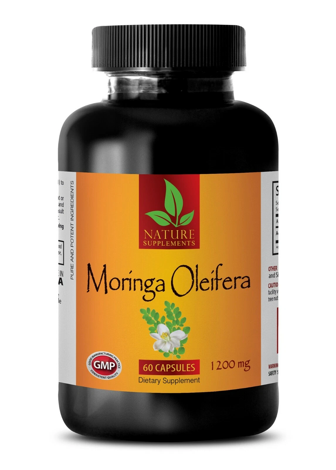 Natural Moringa Oleifera Extract 1200mg - Weight Loss Supplement - 60 Pills