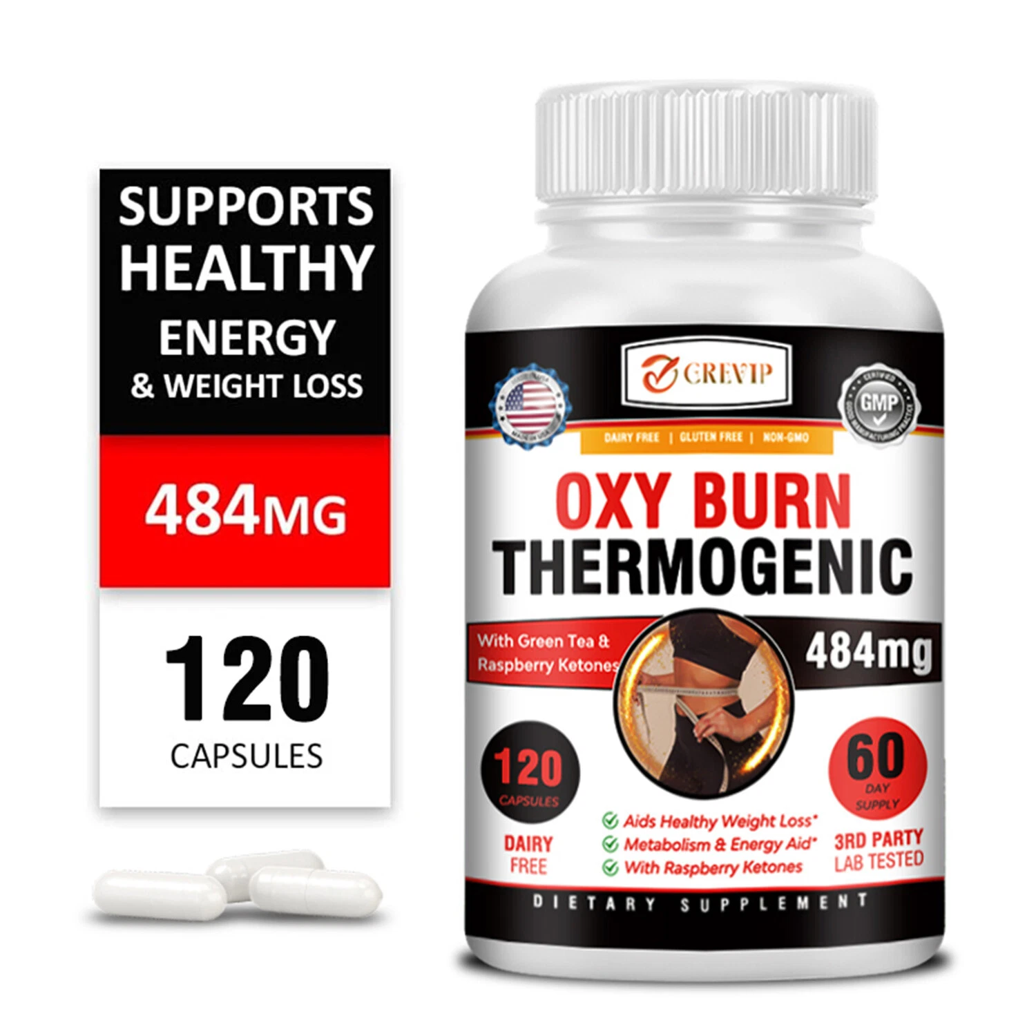 Oxy Burn Thermogenic - Weight Loss & Detox, Weight Loss - L-Carnitine, Green Tea