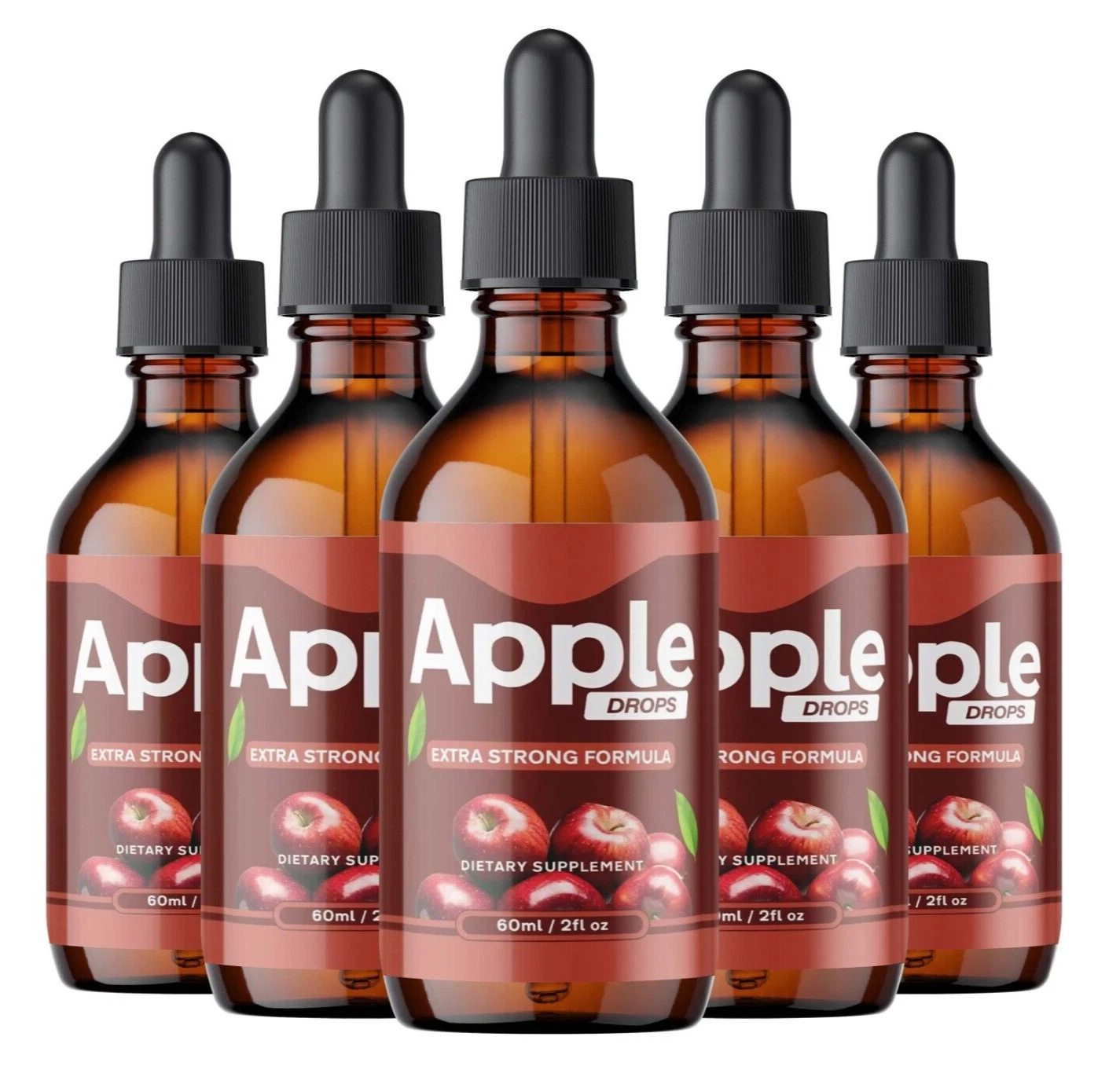 Apple Drops Extra Strong Formula AppleDrops Dietary Supplement ( 5 Pack )
