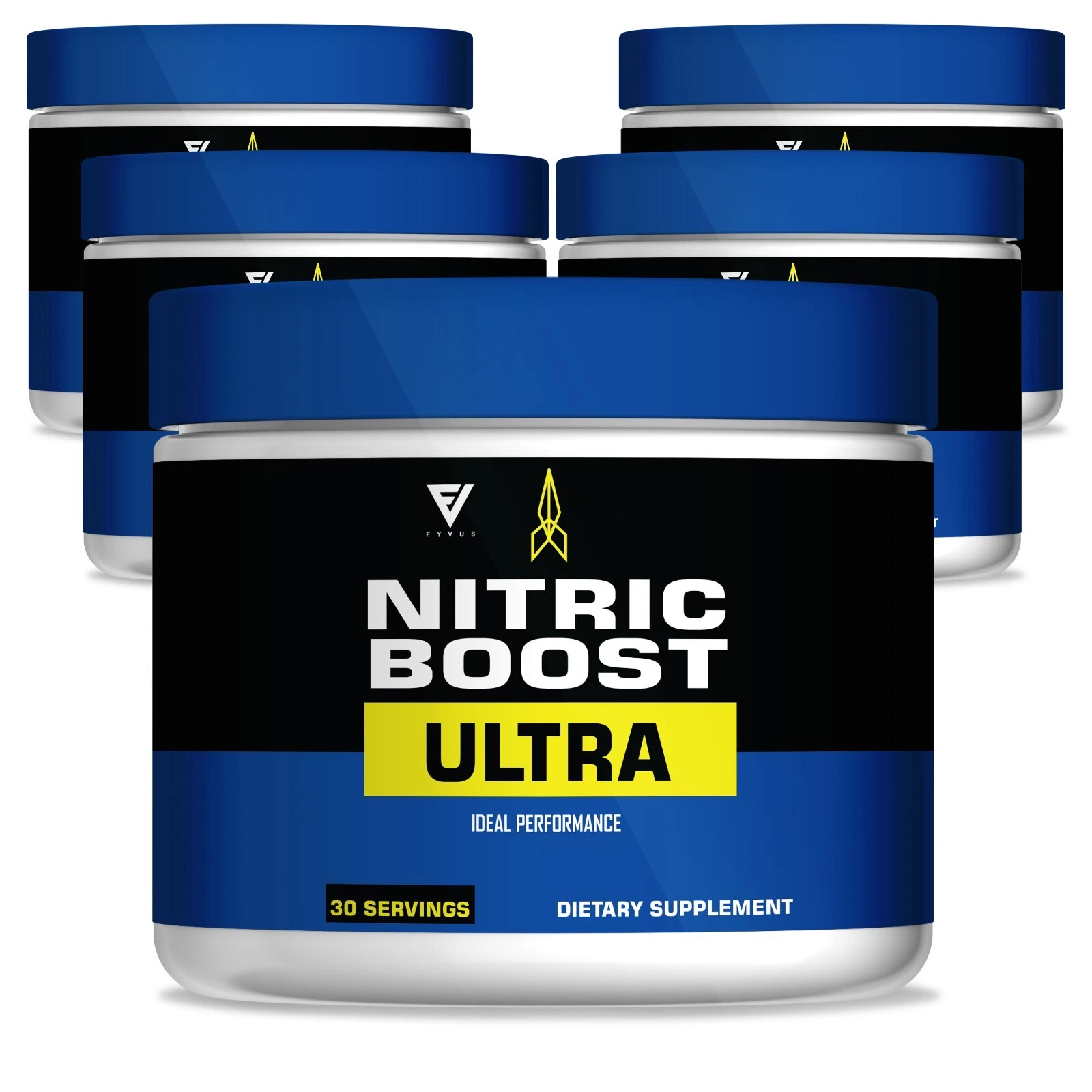 (5 Pack) Nitric Boost Ultra Powder NitricBoost Ultra Max Performance (525g)