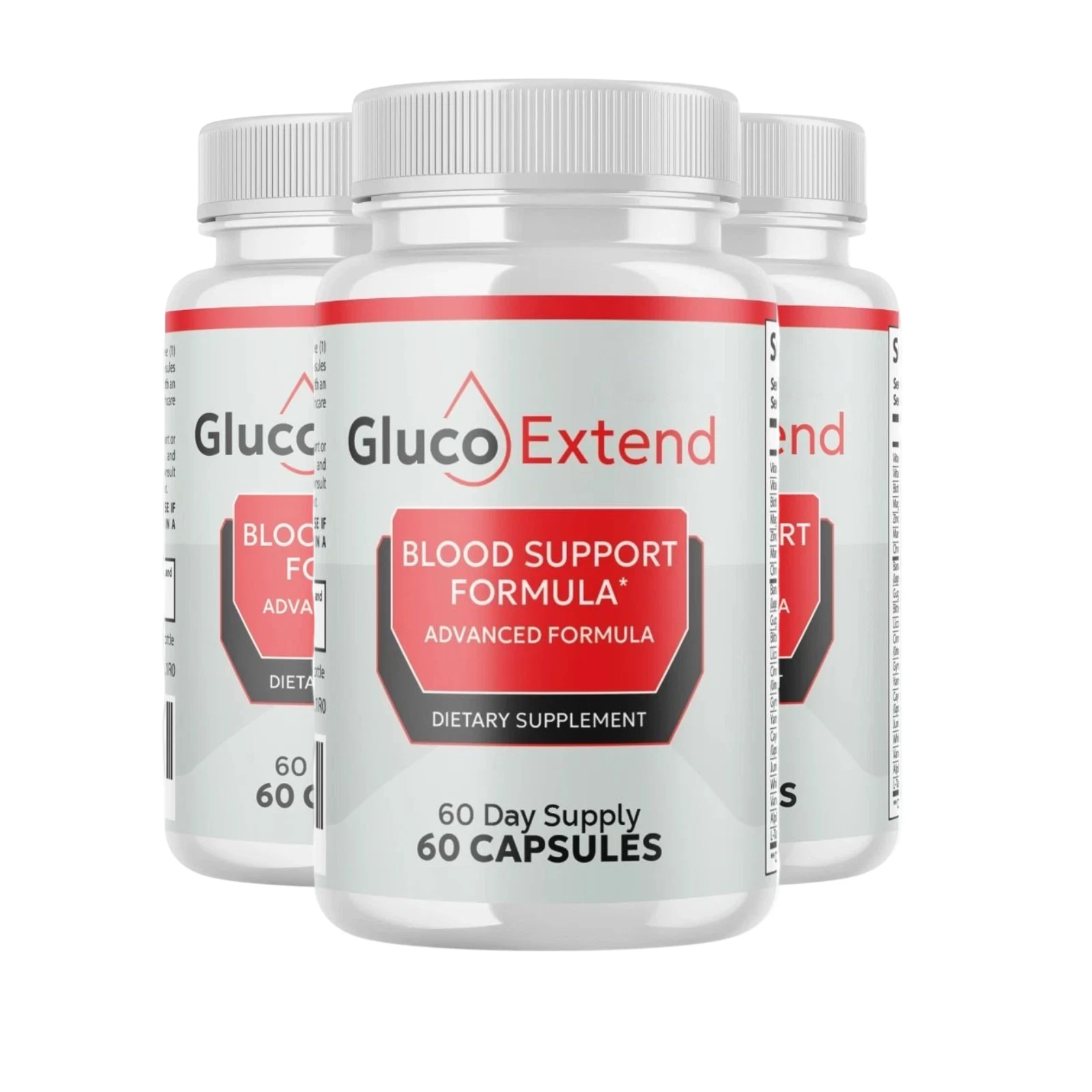 3-Pack Gluco Extend Blood Support, GlucoExtend Glyco Support - 180 Capsules