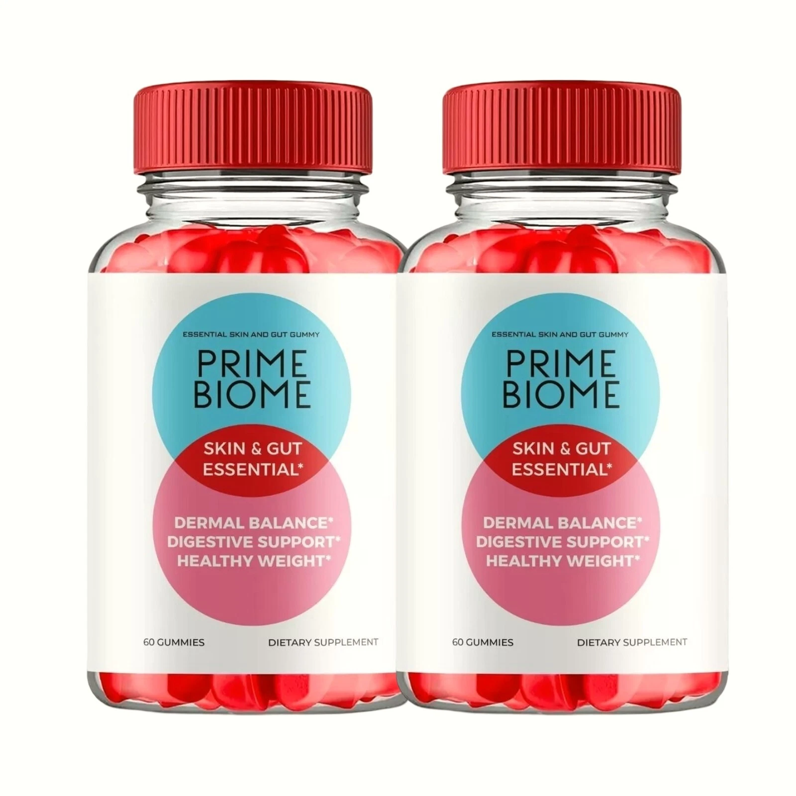 2-Pack Prime Biome Gummies, PrimeBiome Keto ACV Weight Loss Gummies -120 Gummies